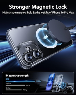 Foto 4 | Funda Esr Boost Series Con Soporte Para Iphone 16 Plus, Transparente - Venta Internacional.