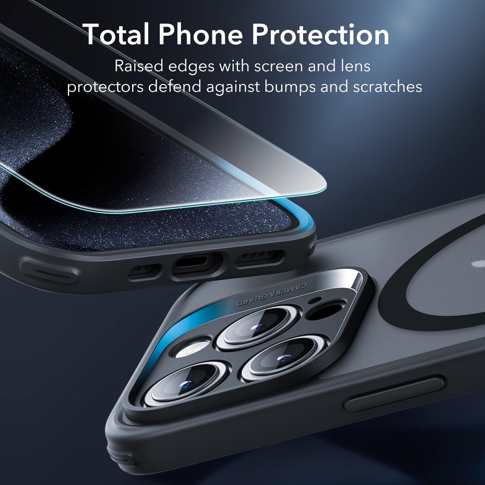 Foto 6 pulgar | Set De Fundas Esr Para Iphone 15 Pro Con Protector De Pantalla, Color Negro - Venta Internacional.