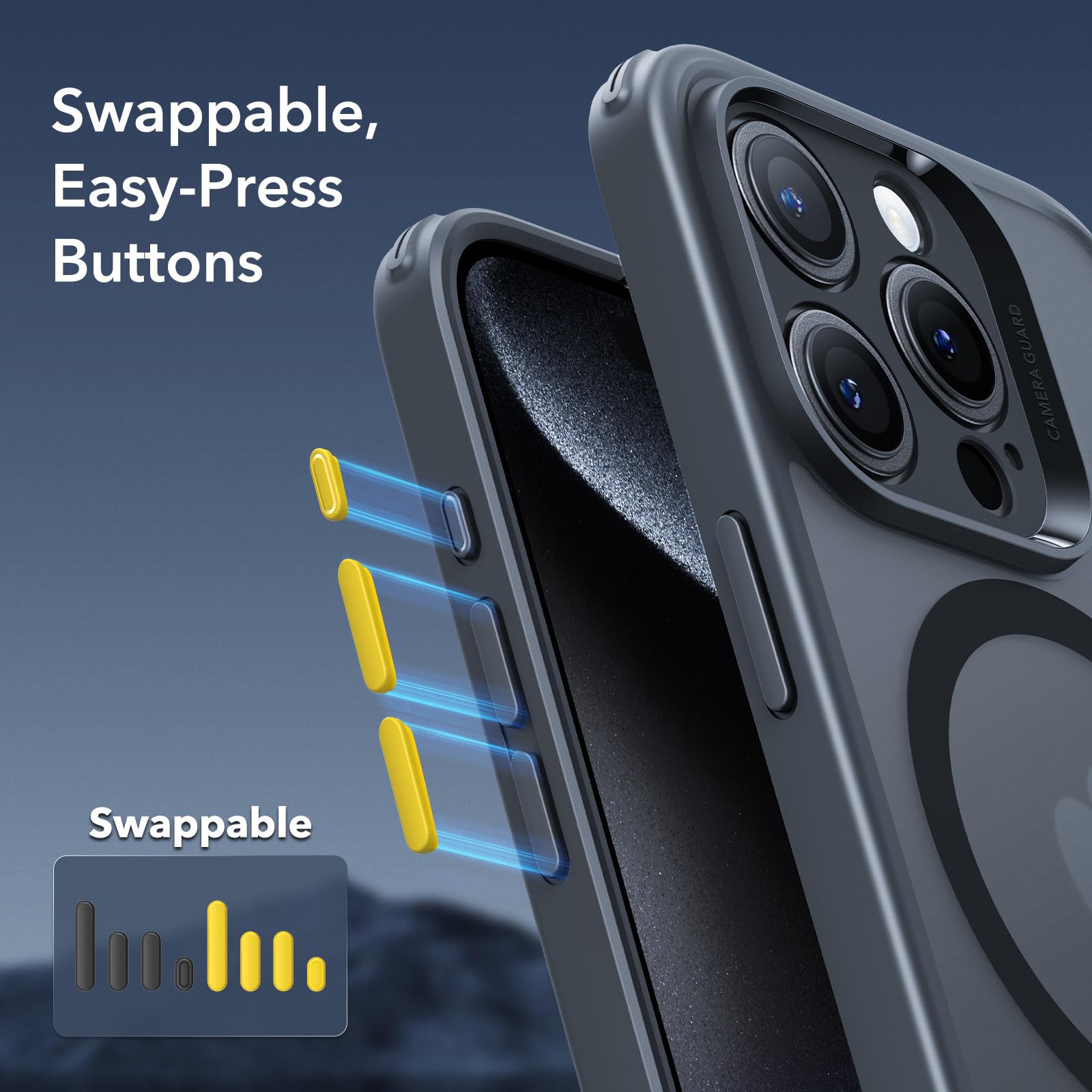 Foto 6 | Set De Fundas Esr Para Iphone 15 Pro Con Protector De Pantalla, Color Negro - Venta Internacional.
