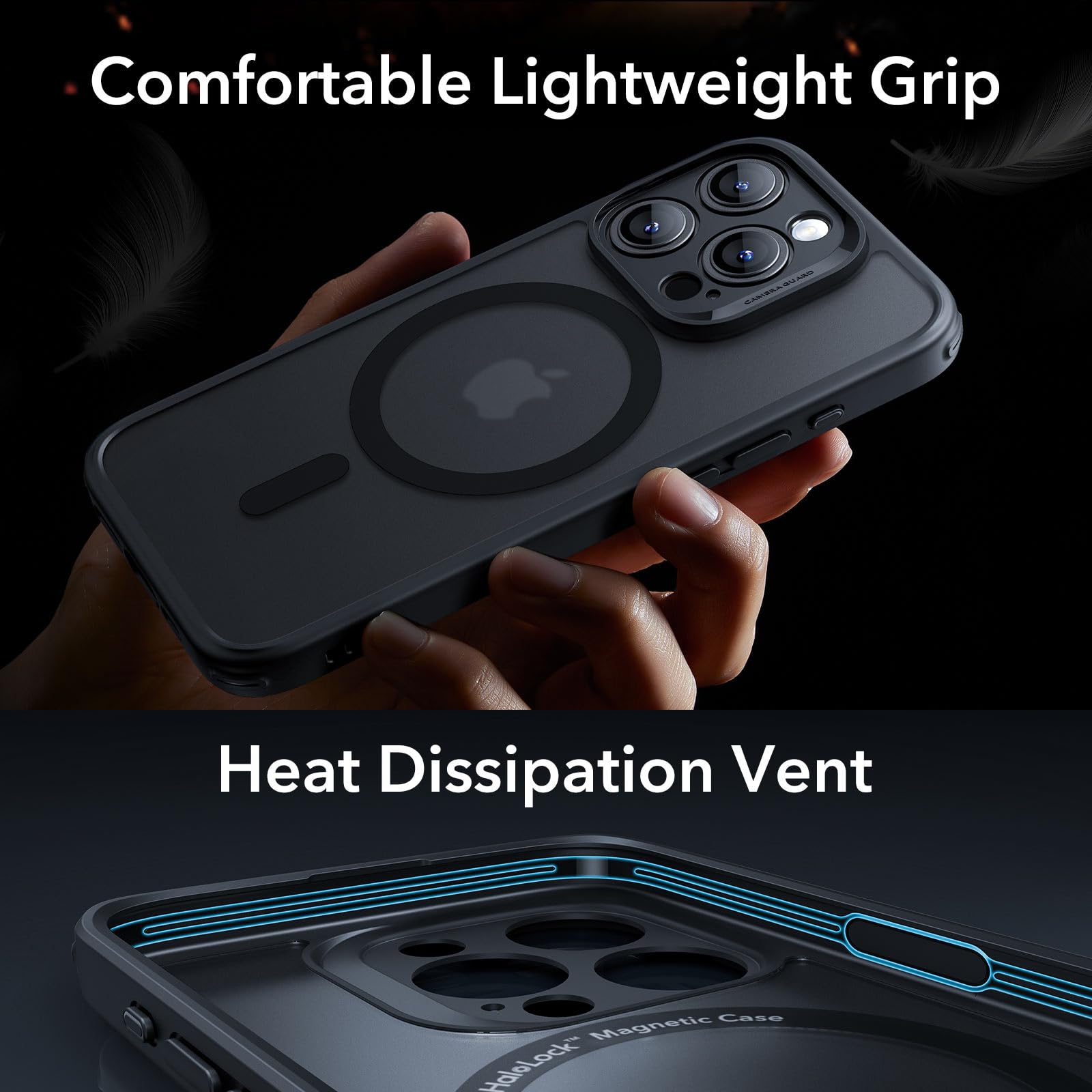 Foto 8 pulgar | Set De Fundas Esr Para Iphone 15 Pro Con Protector De Pantalla, Color Negro - Venta Internacional.