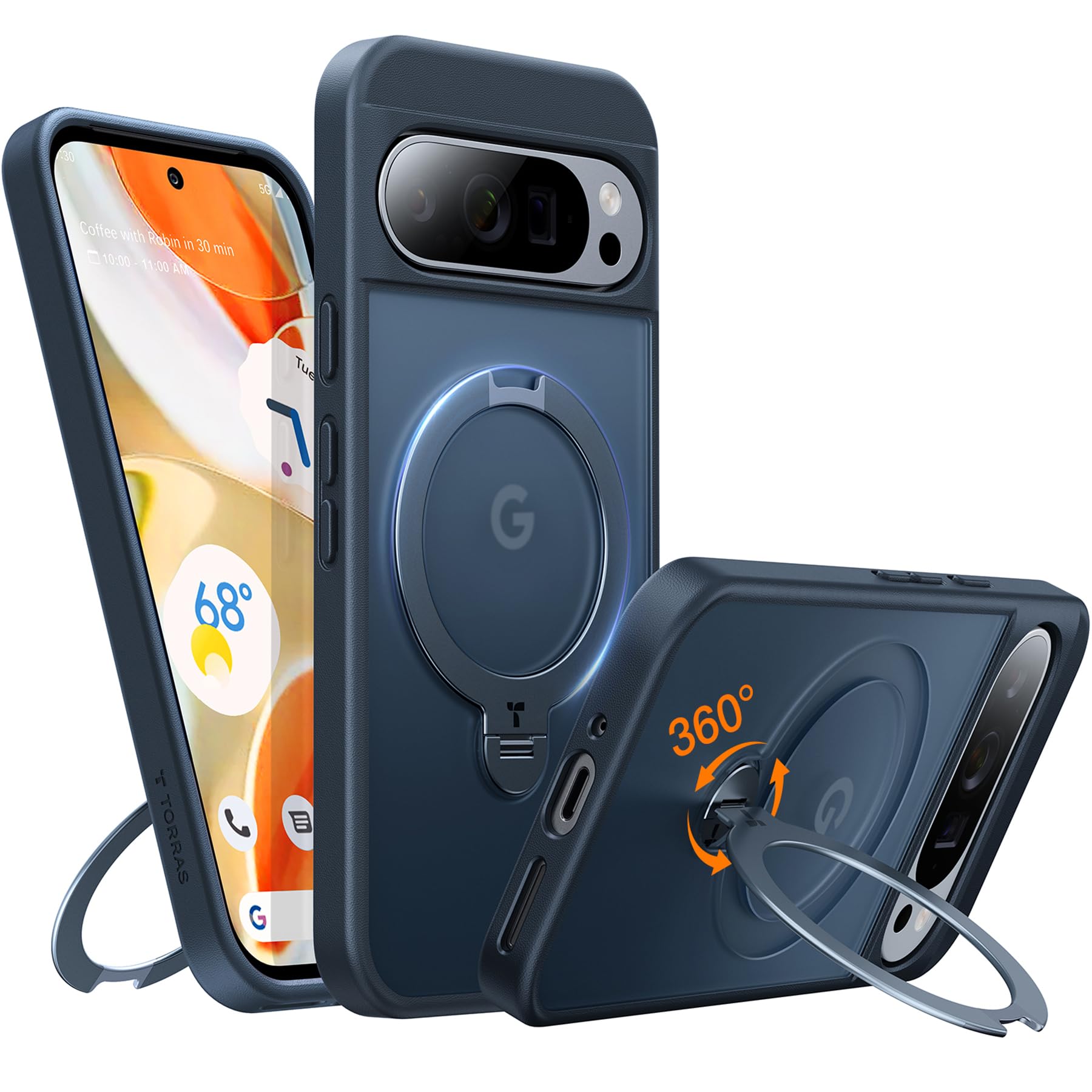 Funda Para Teléfono Torras 360° Spin Magnetic Stand Google Pixel 9 Pro - Venta Internacional.
