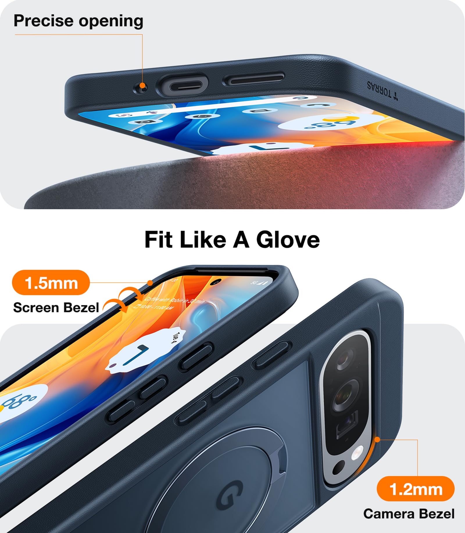 Foto 7 pulgar | Funda Para Teléfono Torras 360° Spin Magnetic Stand Google Pixel 9 Pro - Venta Internacional.