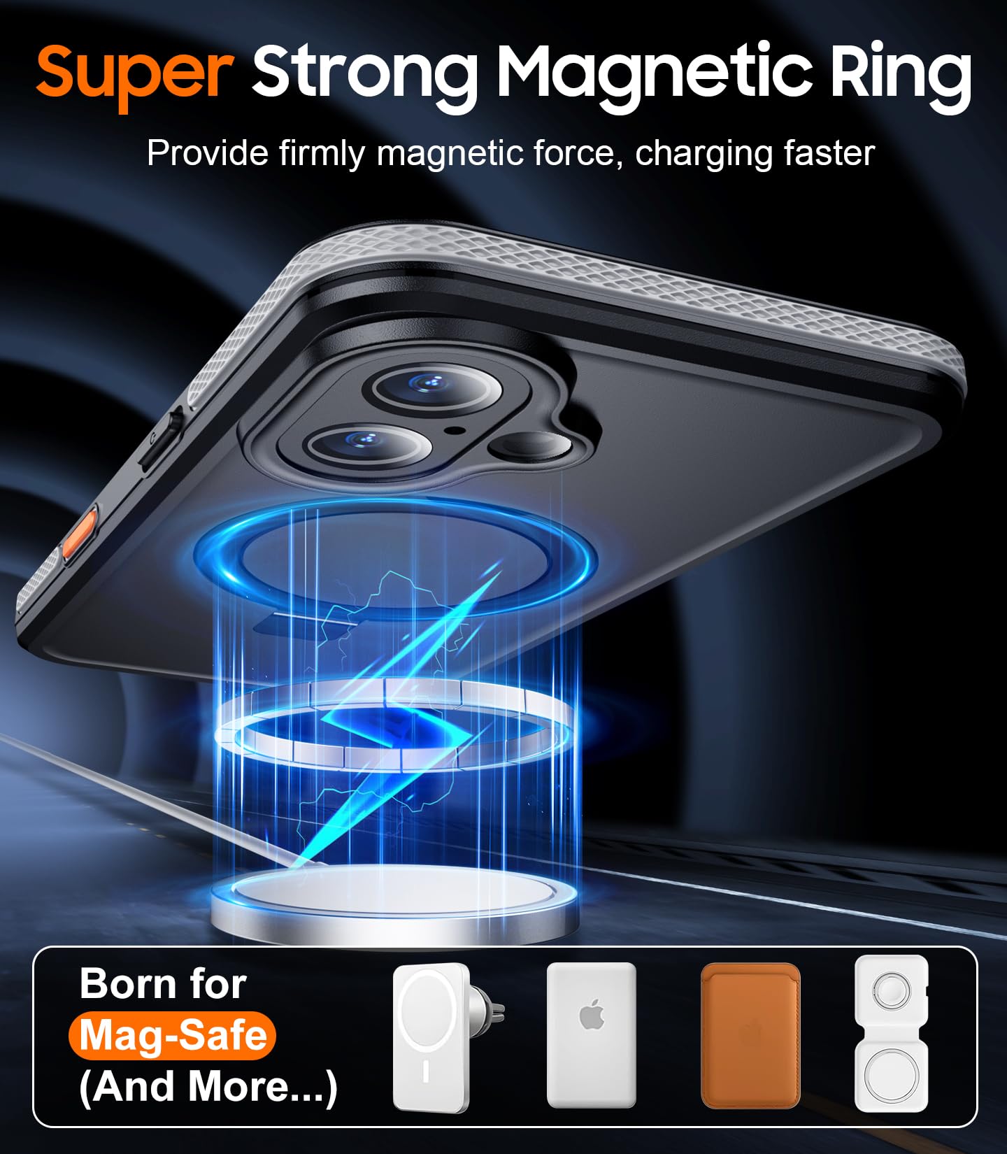 Foto 7 pulgar | Funda De Teléfono Temdan Magnética Impermeable Para Iphone 16 De 6.1 Pulgadas - Venta Internacional.