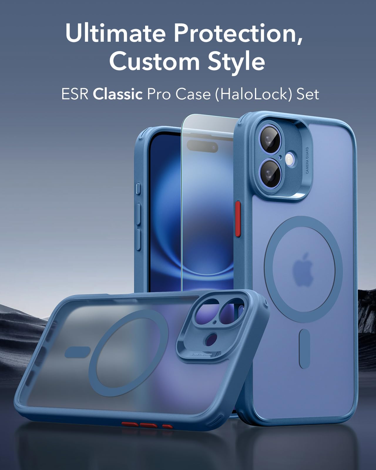 Foto 3 | Funda Esr Para Iphone 16 Plus Con Protector De Pantalla, Azul - Venta Internacional.