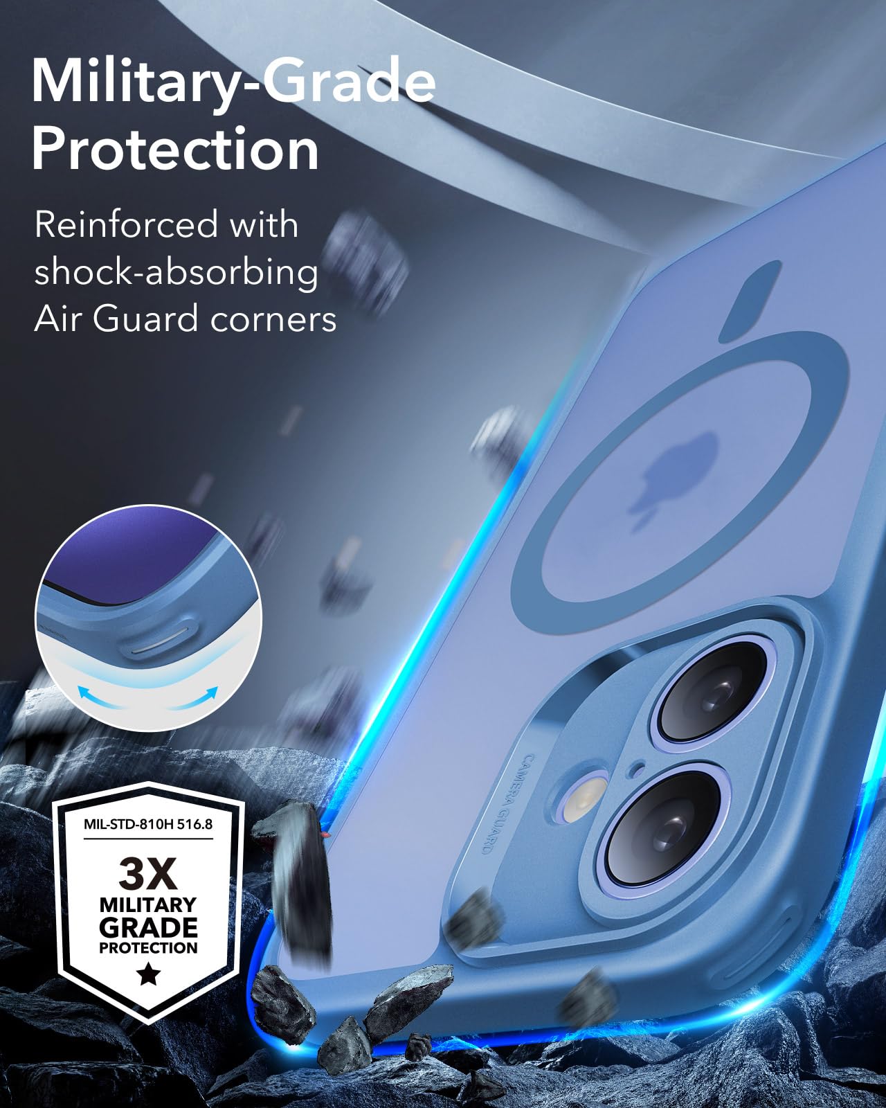 Foto 5 | Funda Esr Para Iphone 16 Plus Con Protector De Pantalla, Azul - Venta Internacional.