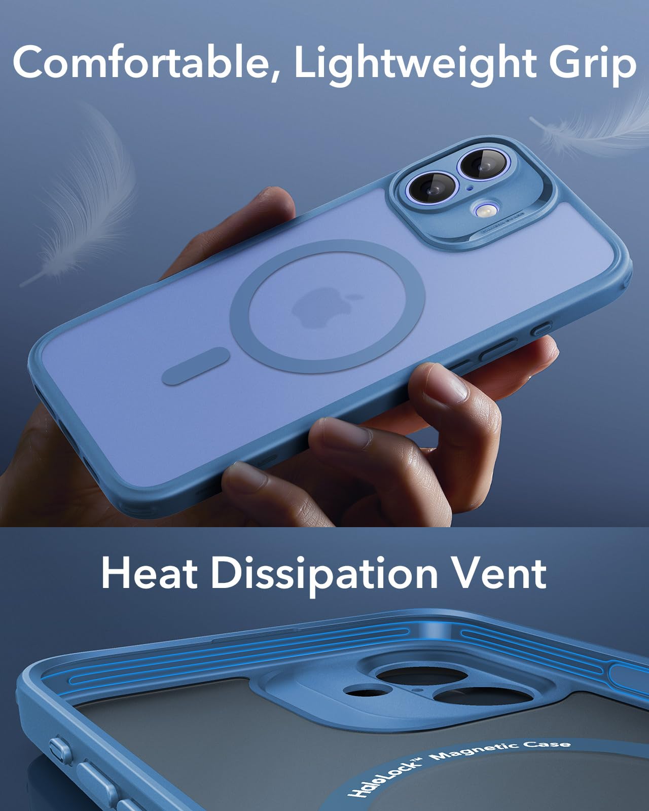 Foto 7 pulgar | Funda Esr Para Iphone 16 Plus Con Protector De Pantalla, Azul - Venta Internacional.