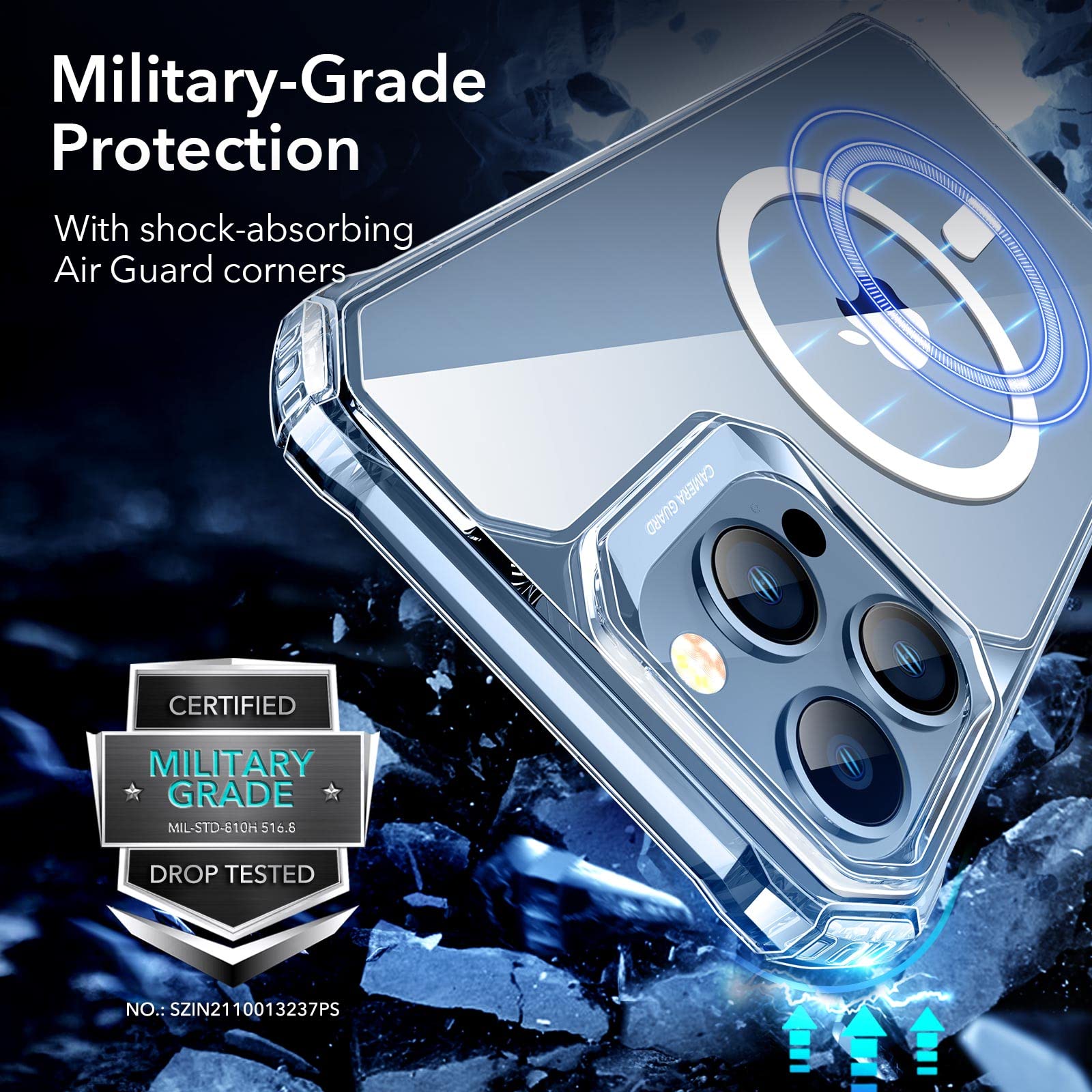 Foto 5 | Funda De Teléfono Esr Air Armor Magnetic Para Iphone 13 Pro Yellow - Venta Internacional.