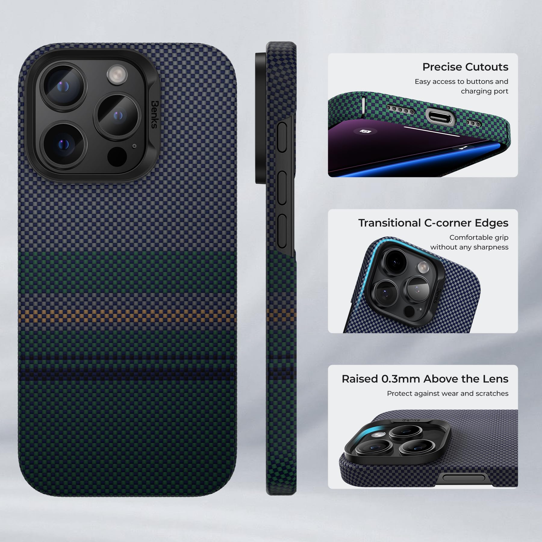 Foto 6 | Funda Benks Aurora Armorair Para Iphone 16 Pro Con Magsafe - Venta Internacional.