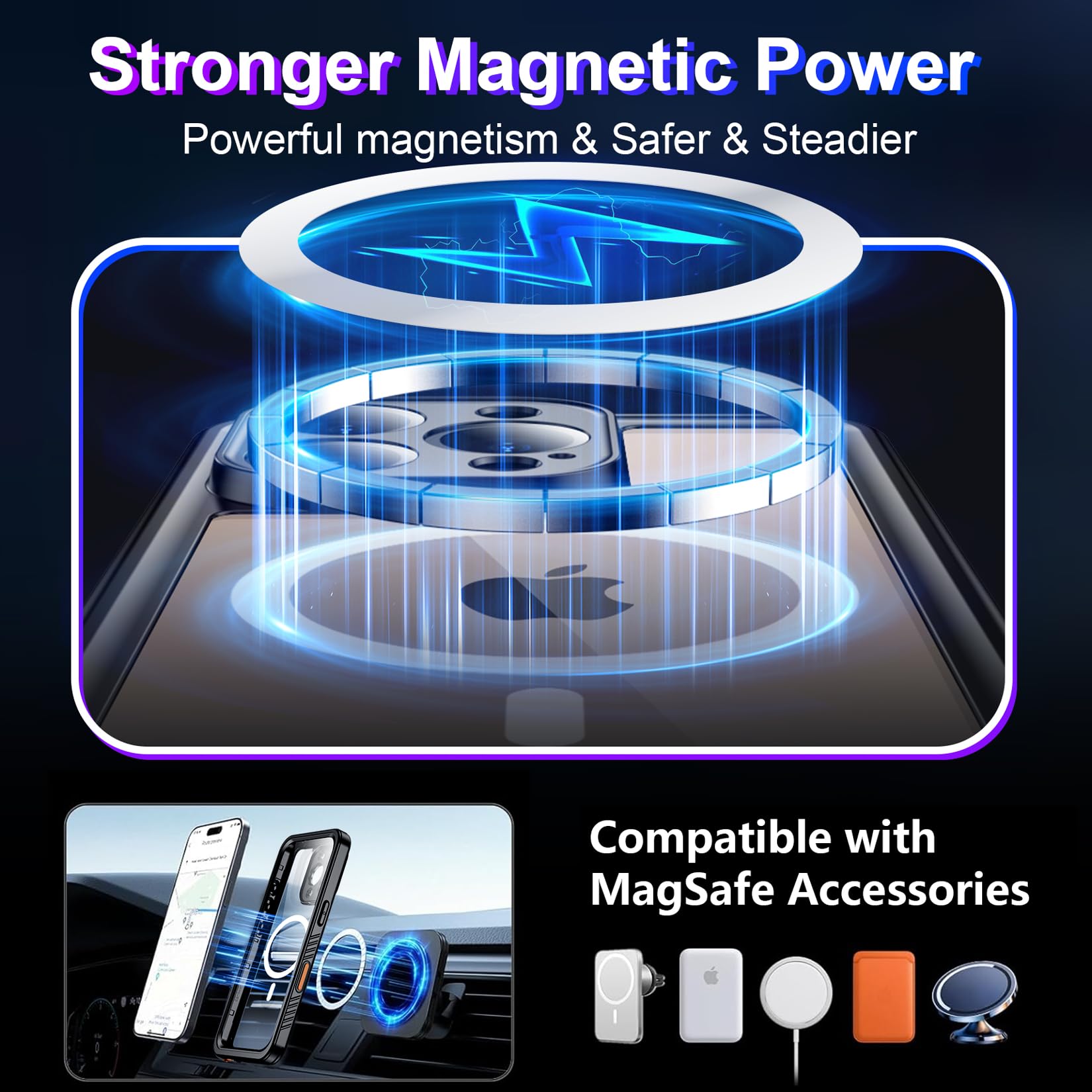 Foto 3 pulgar | Funda Impermeable Temdan Compatible Con Iphone 16 Pro Max - Venta Internacional.