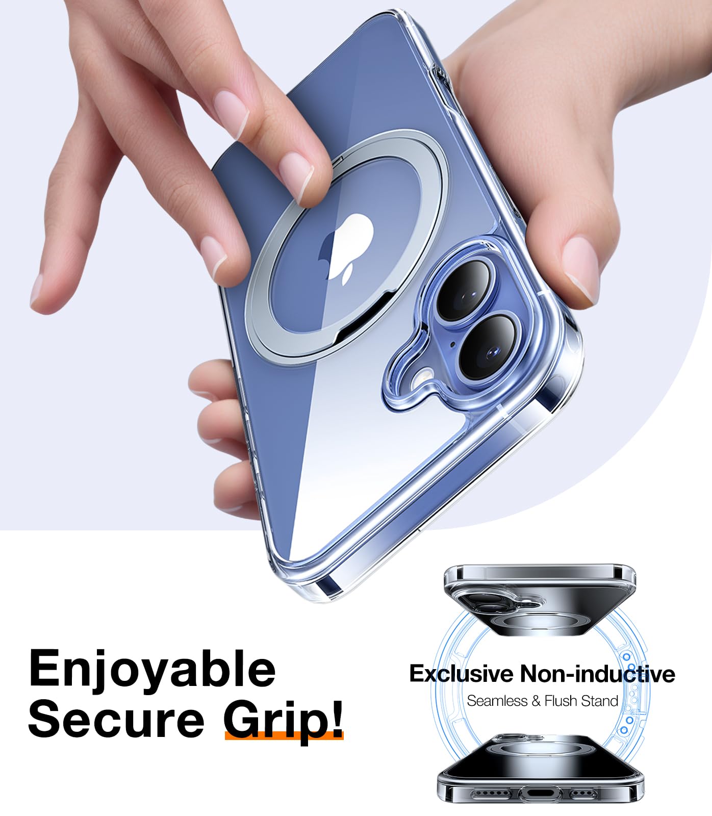 Foto 7 pulgar | Funda De Teléfono Torras Con Anillo Magnético Giratorio De 360° Para Iphone 16 Plus - Venta Internacional.