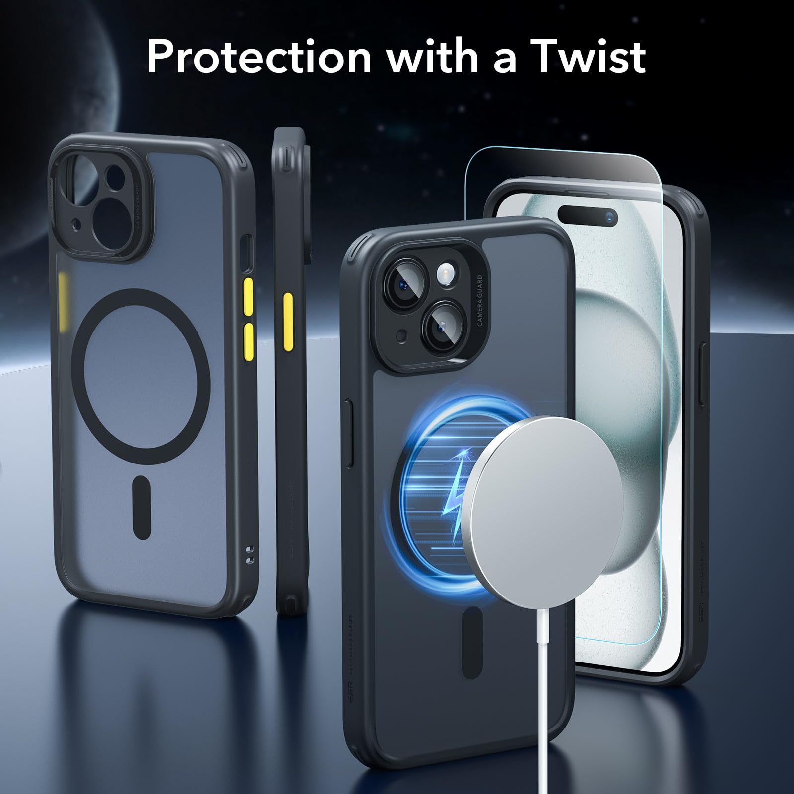 Foto 3 pulgar | Set De Fundas Esr Para Iphone 15 Translúcidas Mate Con Protector De Pantalla - Venta Internacional.