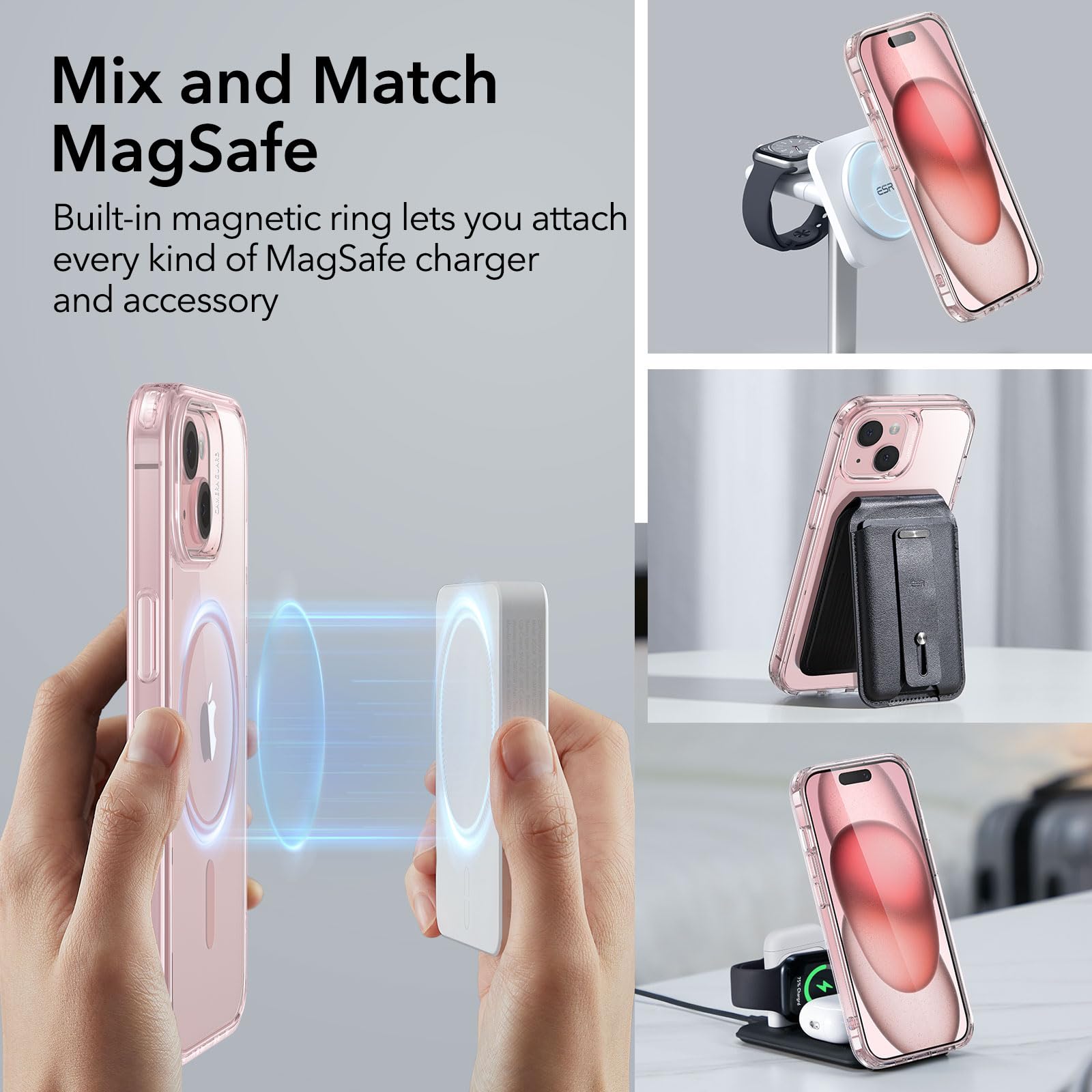 Foto 5 pulgar | Funda De Teléfono Esr Para Iphone 15 Plus Con Magsafe De Grado Militar - Venta Internacional.