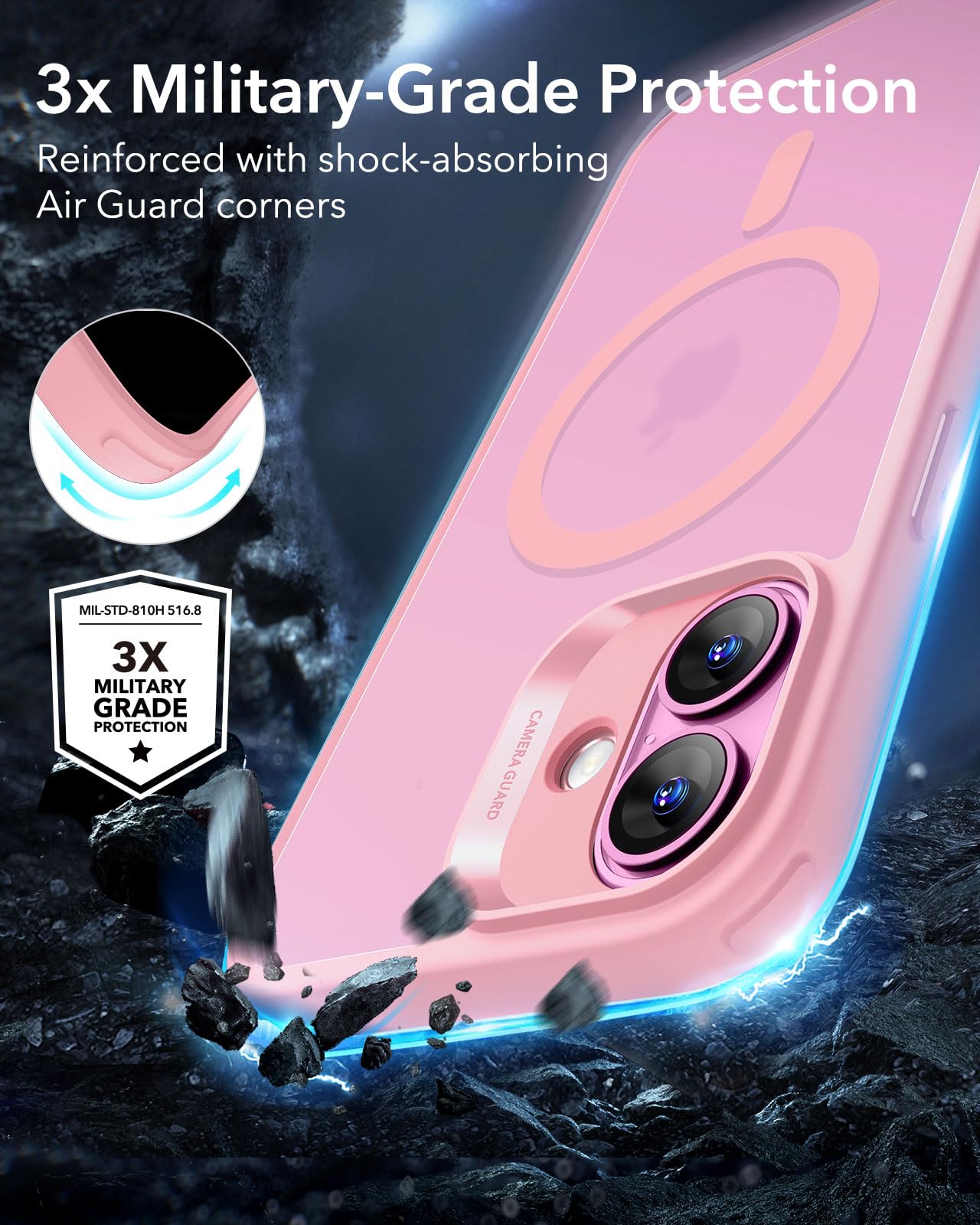 Foto 6 pulgar | Funda Esr Para Iphone 16 Con Magsafe De Grado Militar, Color Rosa - Venta Internacional.