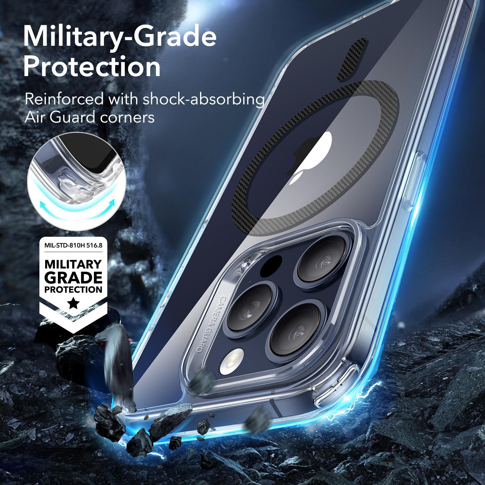 Foto 6 pulgar | Funda De Teléfono Esr Para Iphone 15 Pro Con Magsafe De Grado Militar - Venta Internacional.