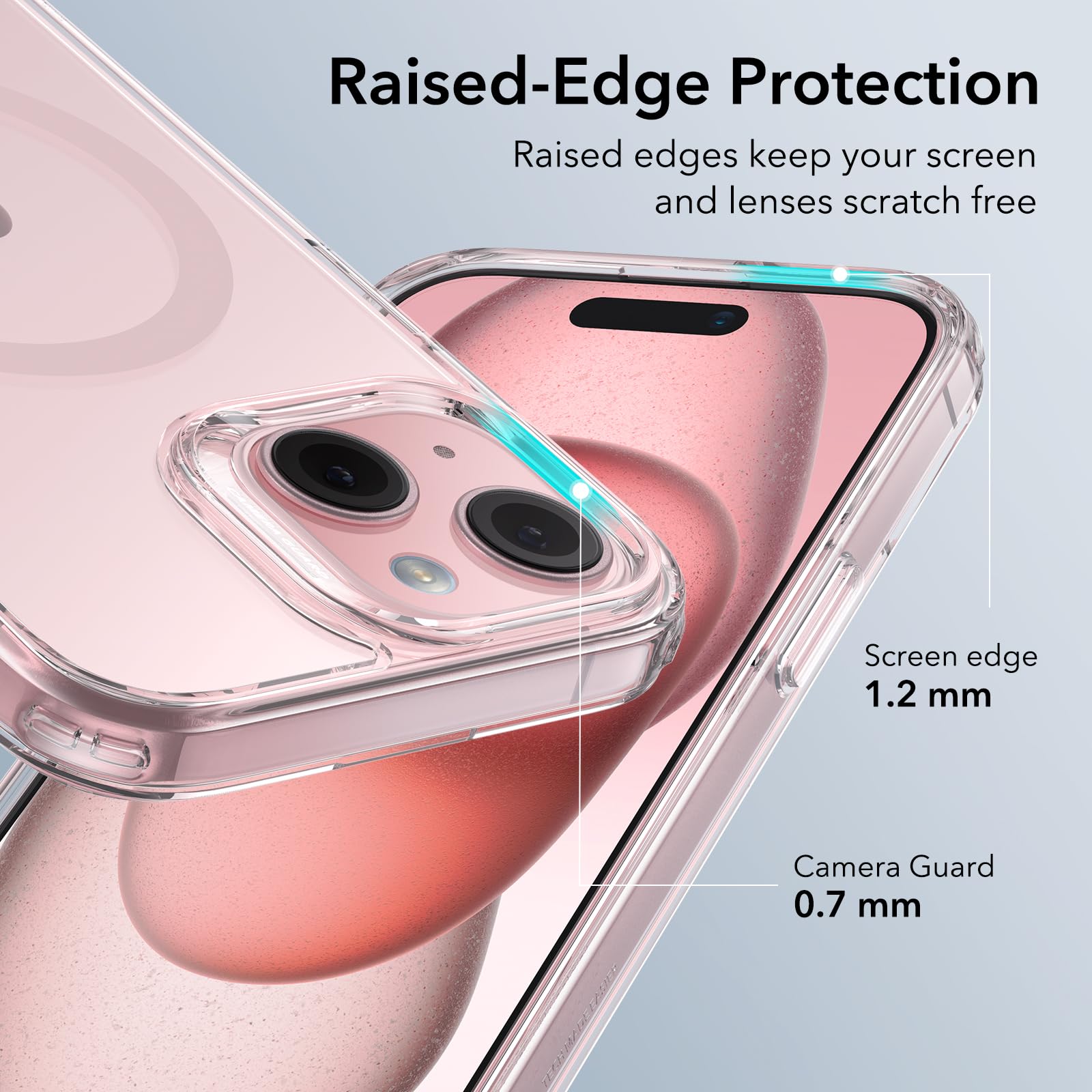 Foto 7 pulgar | Funda Esr Para Iphone 15 Con Magsafe, De Grado Militar, Resistente Al Amarilleo, Color Rosa Transparente - Venta