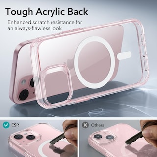 Foto 7 | Funda Esr Para Iphone 15 Con Magsafe, De Grado Militar, Resistente Al Amarilleo, Color Rosa Transparente - Venta