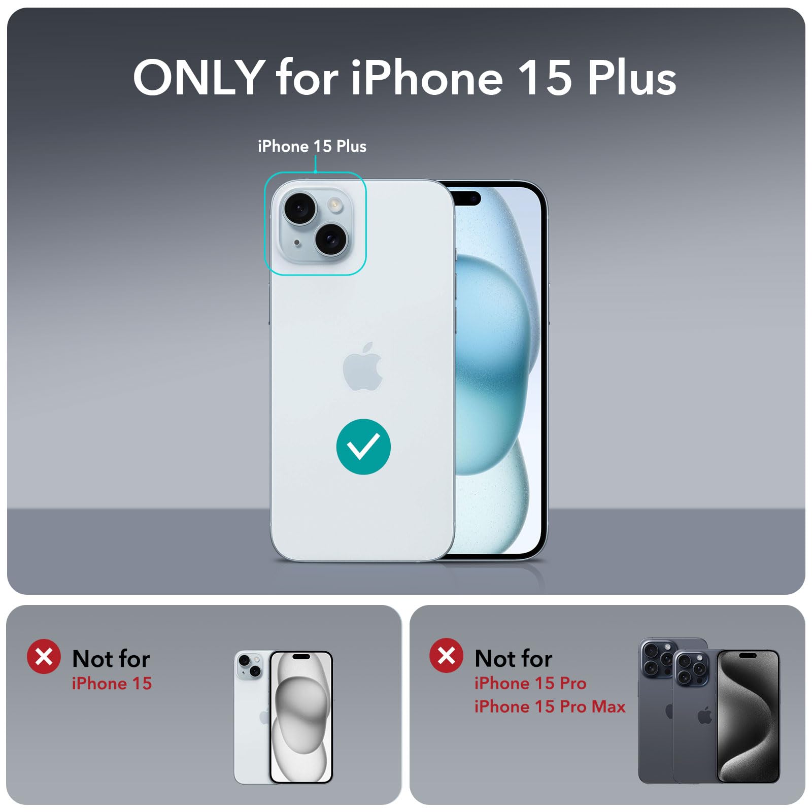 Foto 2 | Funda De Teléfono Esr Para Iphone 15 Plus Con Magsafe, Azul Transparente - Venta Internacional.
