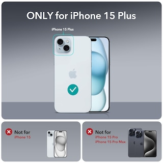 Foto 2 | Funda De Teléfono Esr Para Iphone 15 Plus Con Magsafe, Azul Transparente - Venta Internacional.