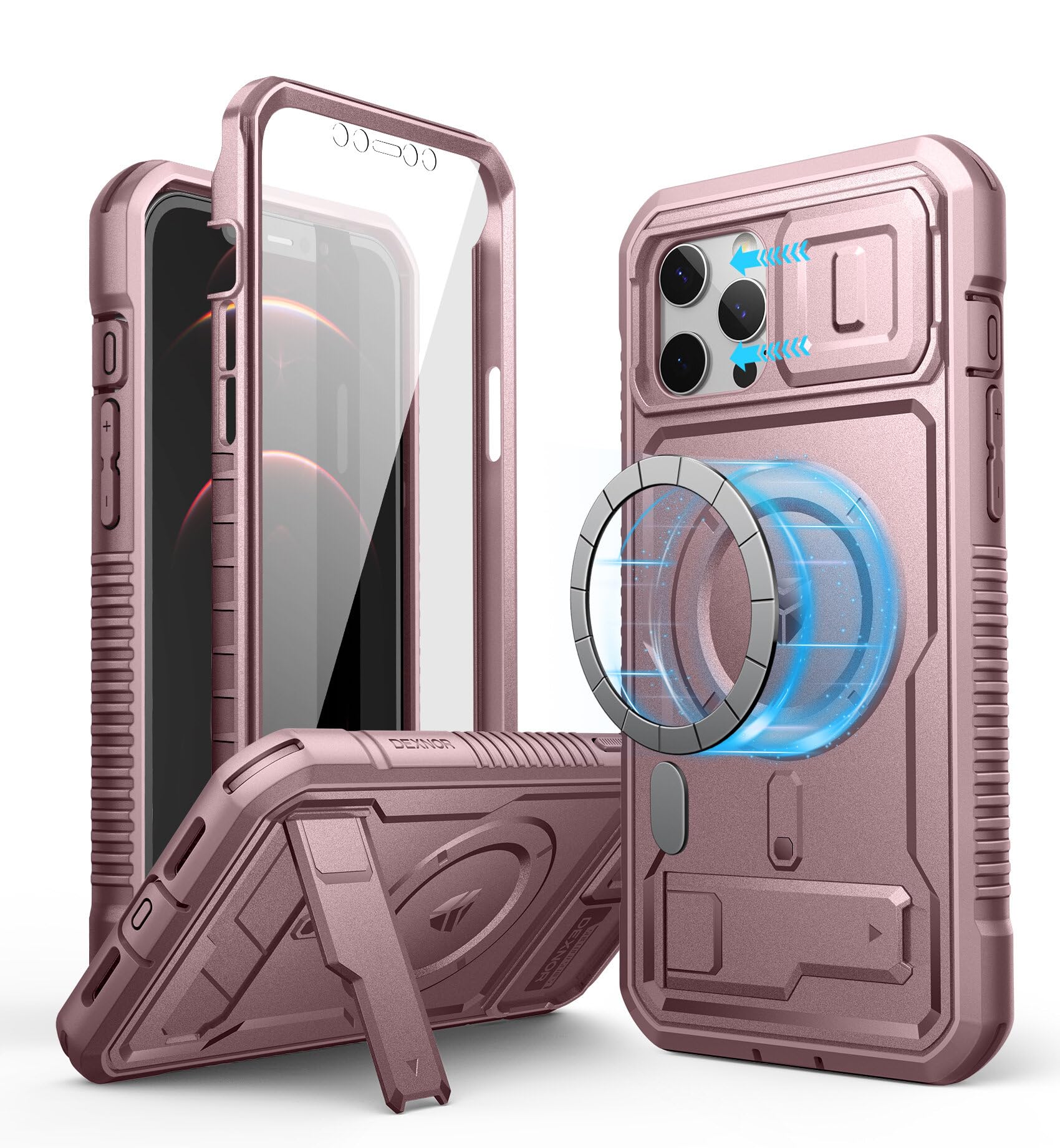 Foto 1 | Funda Dexnor Para Iphone 12 Pro Max Con Funda De Cámara, Color Rosa - Venta Internacional.