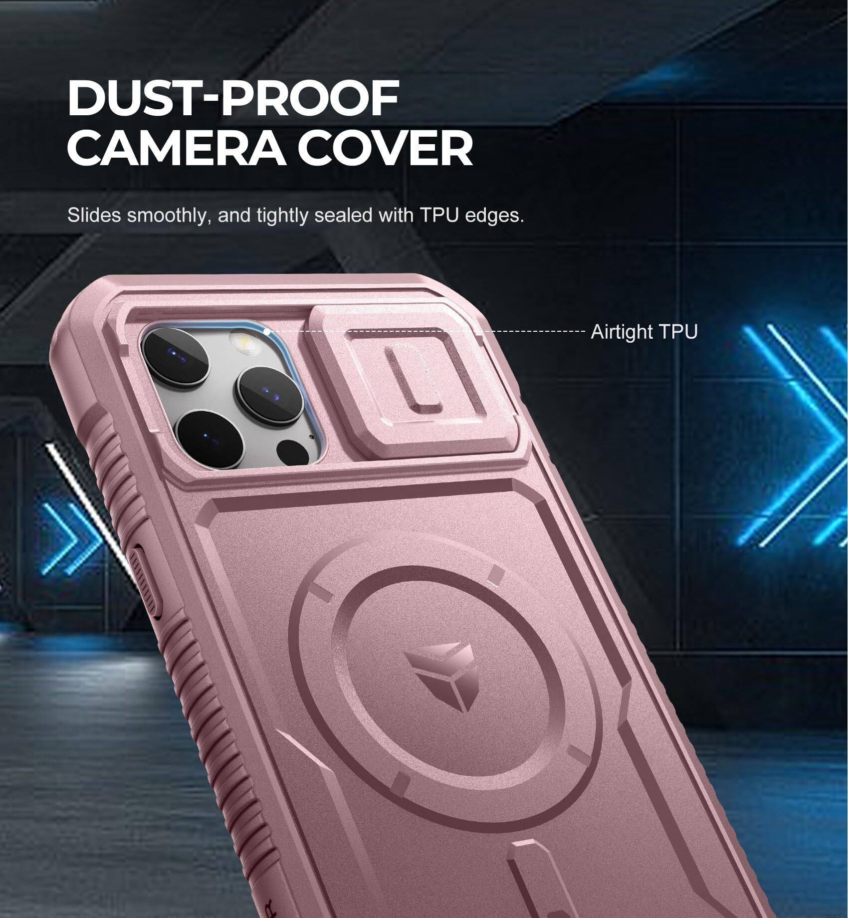 Foto 4 pulgar | Funda Dexnor Para Iphone 12 Pro Max Con Funda De Cámara, Color Rosa - Venta Internacional.