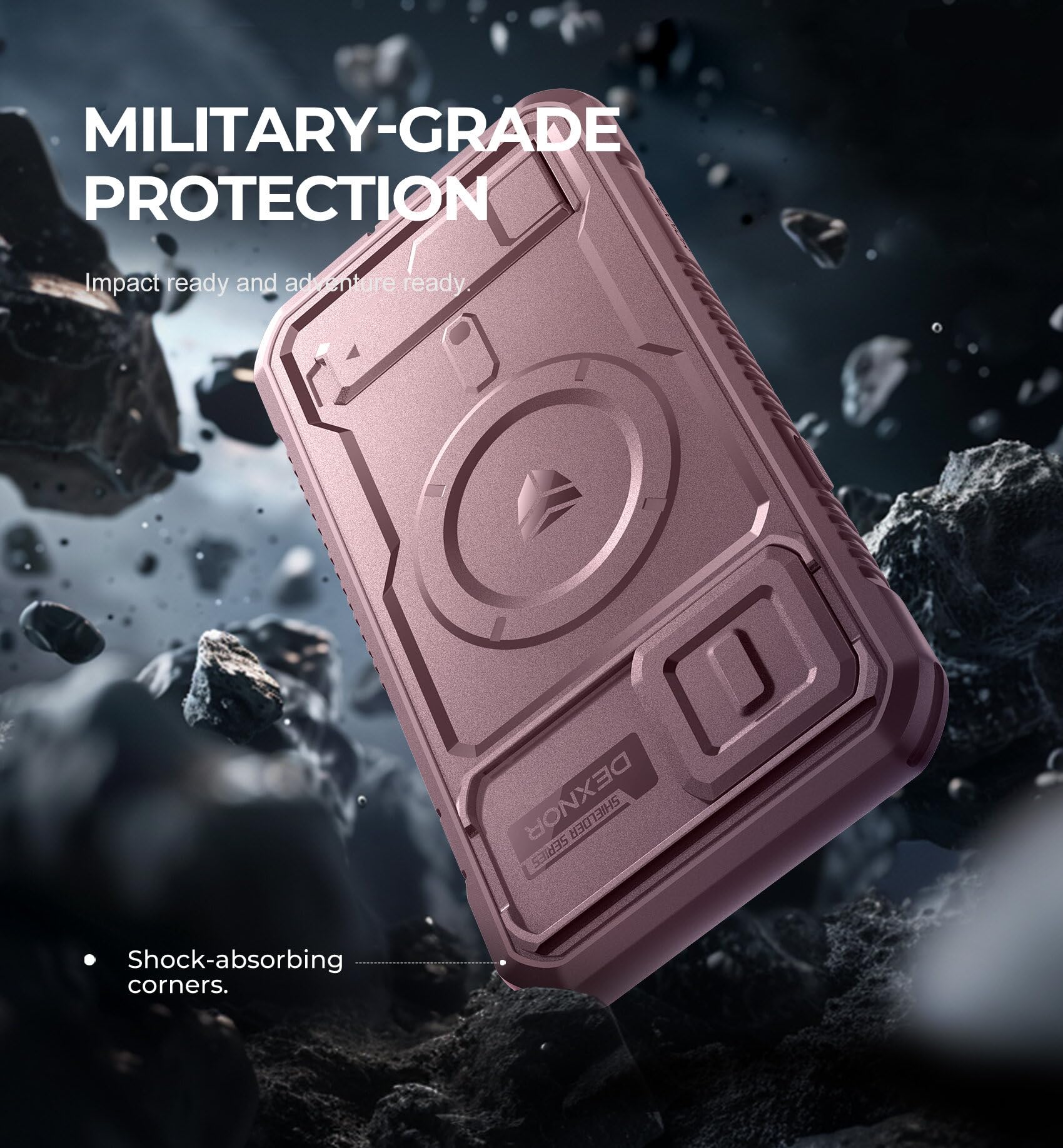 Foto 7 pulgar | Funda Dexnor Para Iphone 12 Pro Max Con Funda De Cámara, Color Rosa - Venta Internacional.