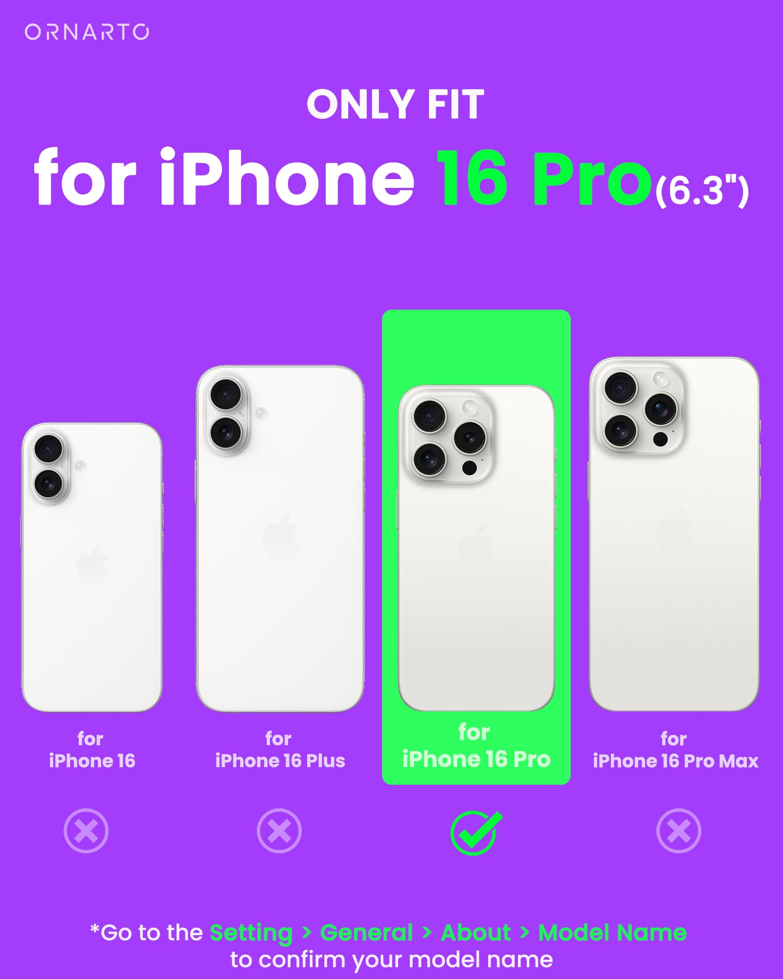 Foto 3 pulgar | Funda De Teléfono Ornarto Air Para Iphone 16 Pro Clear Con Magsafe - Venta Internacional.