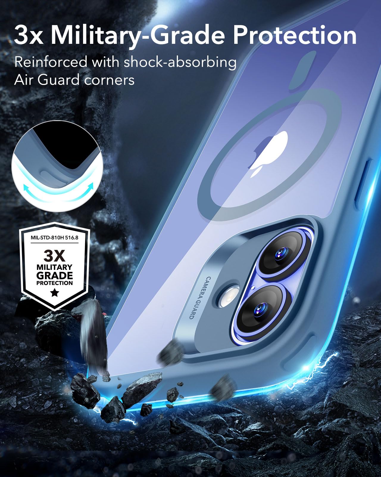Foto 6 pulgar | Funda Esr Para Iphone 16 Con Magsafe De Grado Militar, Azul - Venta Internacional.