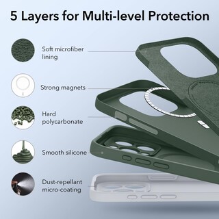 Foto 5 | Funda De Teléfono Esr Para Iphone 15 Pro Max Con Magsafe Green - Venta Internacional.