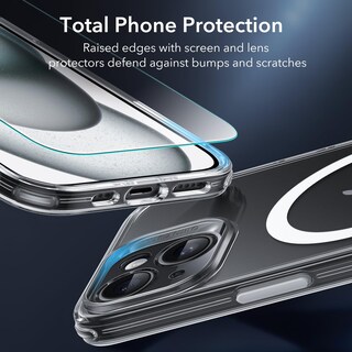 Foto 5 | Set De Fundas Esr Para Iphone 15 Translúcidas Mate Con Protector De Pantalla - Venta Internacional.