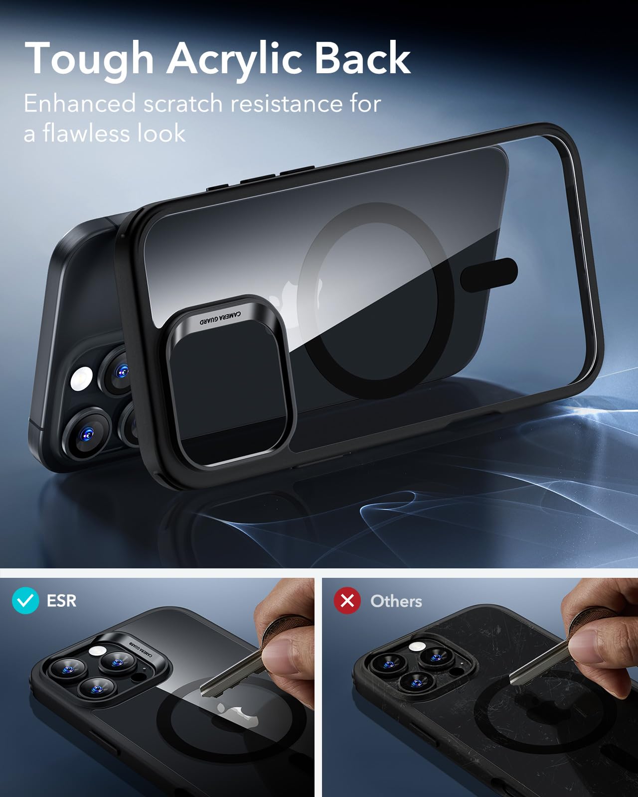 Foto 6 | Funda De Teléfono Esr Para Iphone 16 Pro Con Magsafe Clear Black - Venta Internacional.
