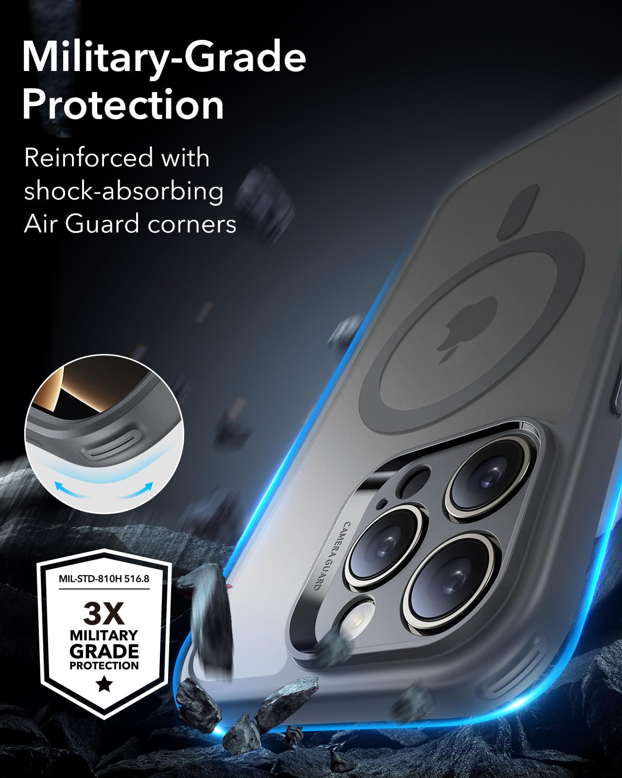 Foto 5 pulgar | Funda Esr Para Iphone 16 Pro (4 En 1) Con Protector De Pantalla - Venta Internacional.