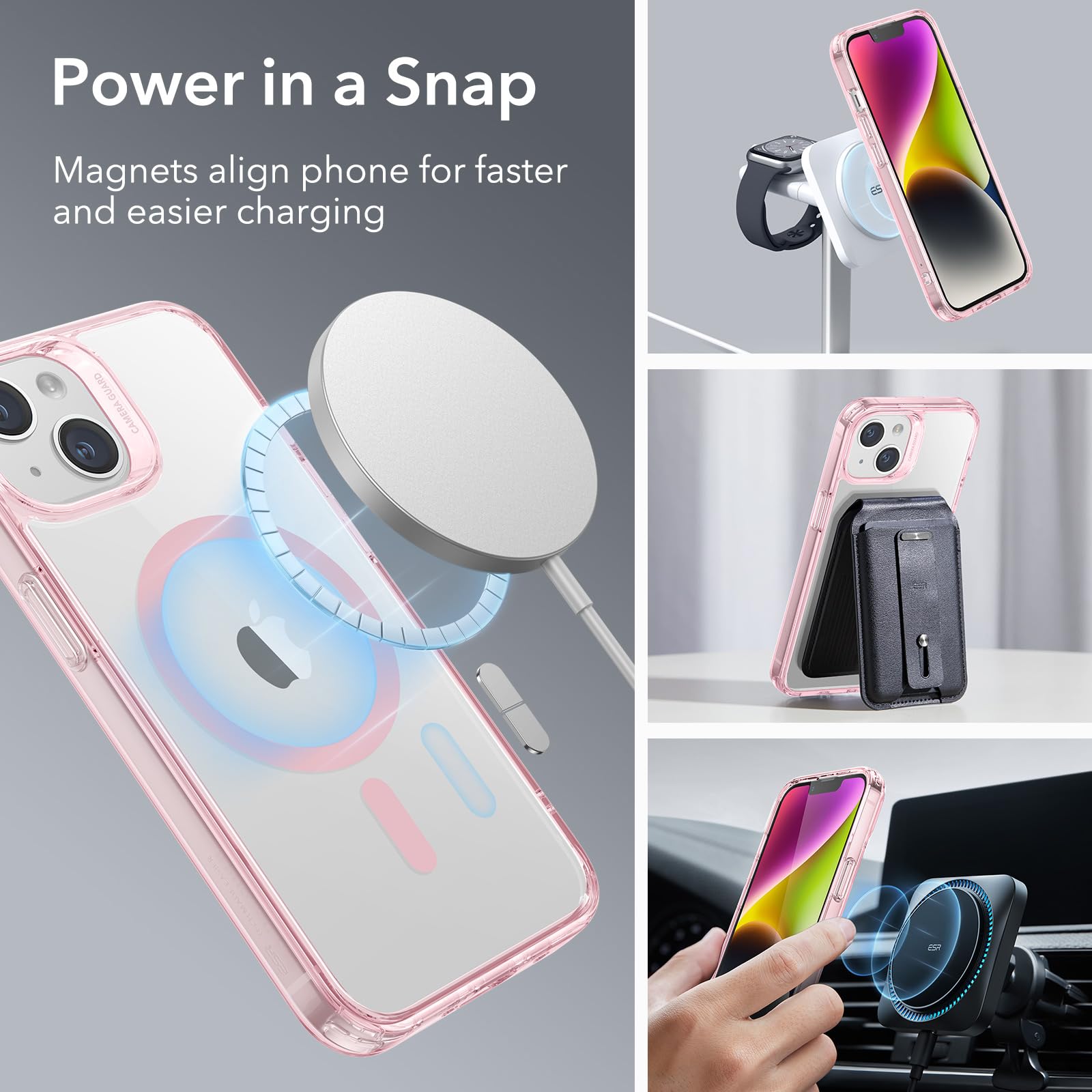 Foto 3 | Funda De Teléfono Esr Para Iphone 14/13 Con Magsafe, Transparente A Prueba De Golpes - Venta Internacional.
