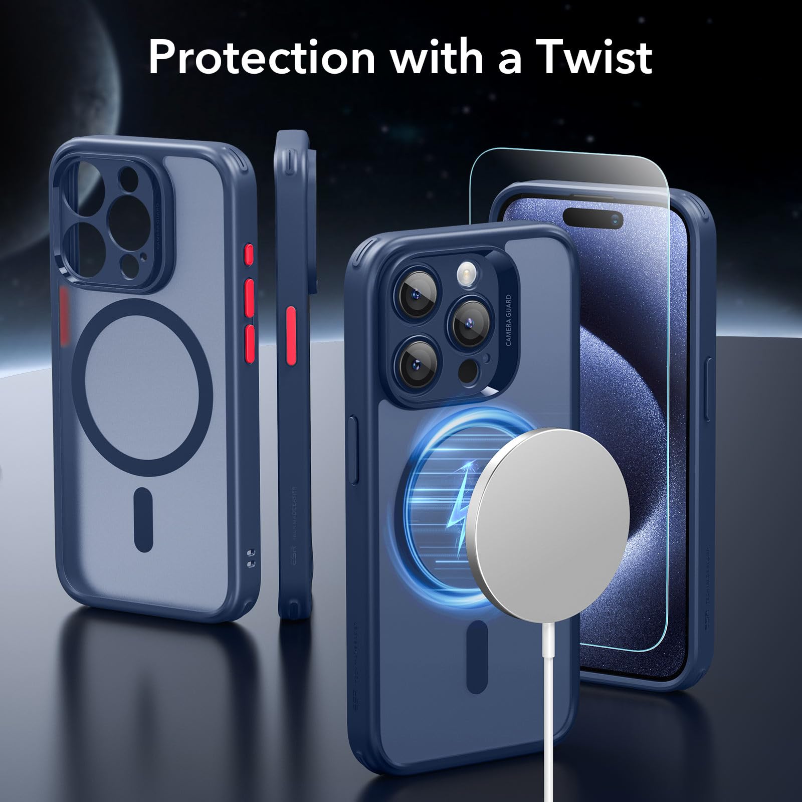Foto 3 pulgar | Set De Fundas Esr Classic Series Para Iphone 15 Pro Max Con Protector De Pantalla - Venta Internacional.