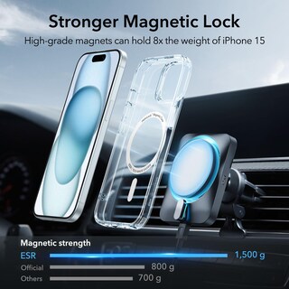 Foto 3 | Funda De Teléfono Esr Para Iphone 15 Con Magsafe De Grado Militar Transparente - Venta Internacional.