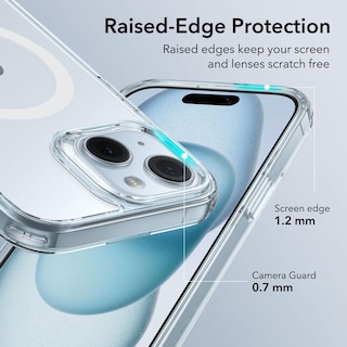 Foto 6 | Funda De Teléfono Esr Para Iphone 15 Con Magsafe De Grado Militar Transparente - Venta Internacional.