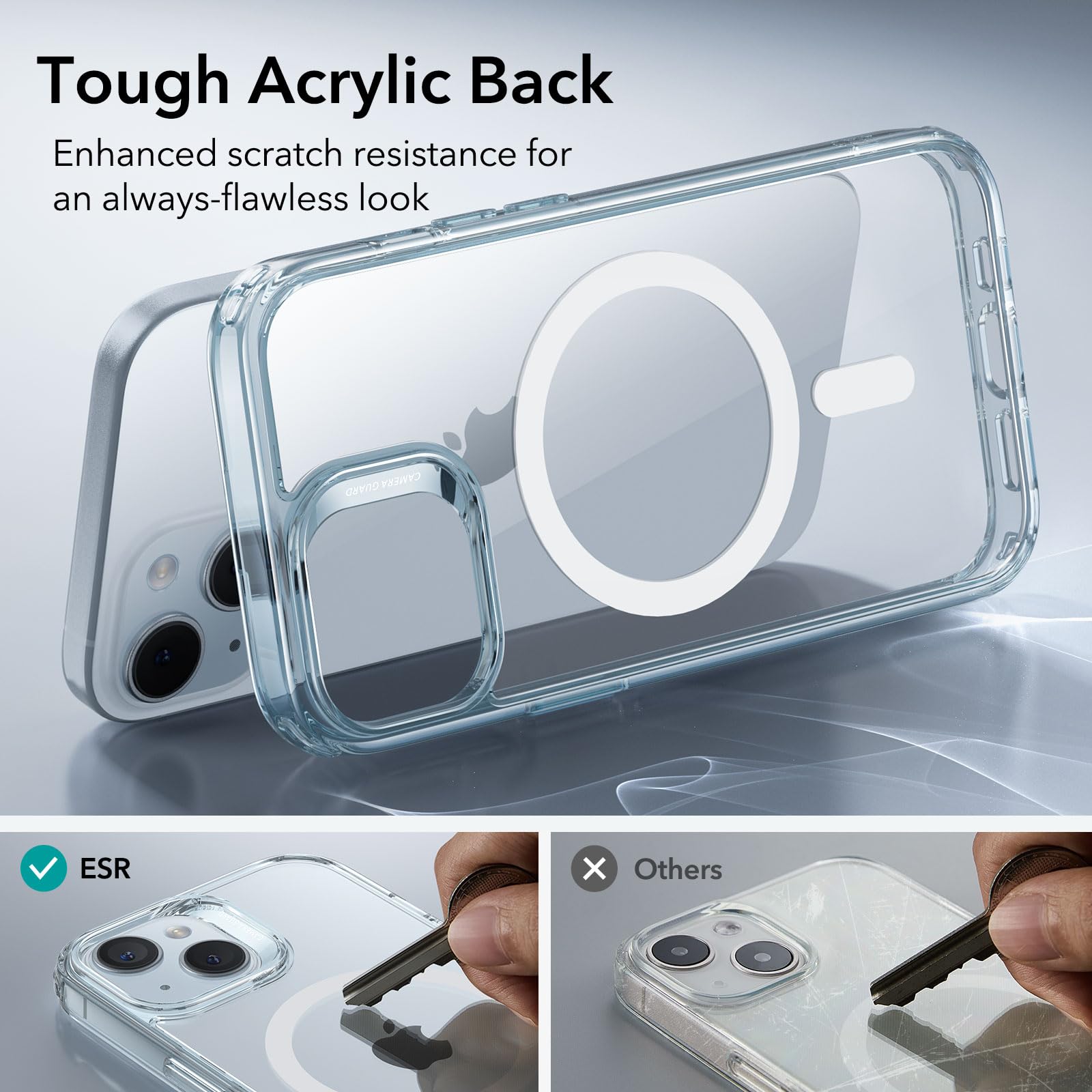 Foto 8 pulgar | Funda De Teléfono Esr Para Iphone 15 Con Magsafe De Grado Militar Transparente - Venta Internacional.
