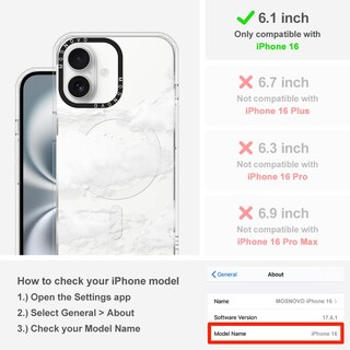 Foto 2 | Funda De Teléfono Mosnovo Compatible Con Iphone 16 Con Magsafe - Venta Internacional.