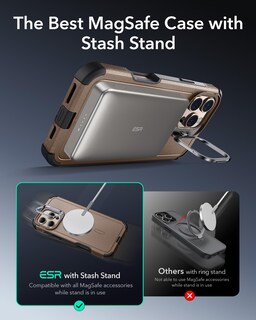 Foto 5 | Funda De Teléfono Esr Para Iphone 16 Pro Con Soporte De Protección Contra Caídas De 23 Pies - Venta Internacional.