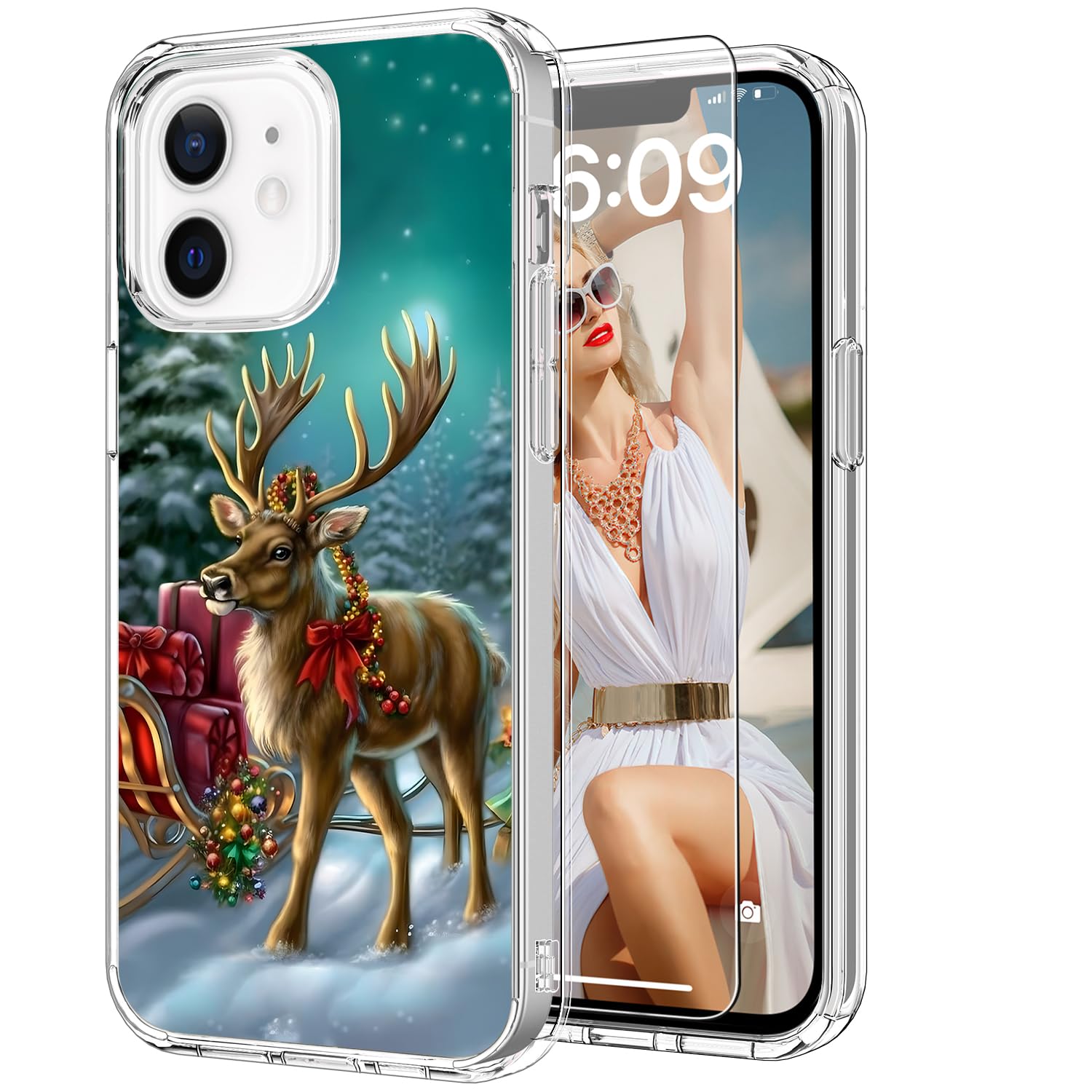 Foto 2 pulgar | Funda De Teléfono Icedio Christmas Para Iphone 12/12 Pro Con Pantalla P - Venta Internacional.