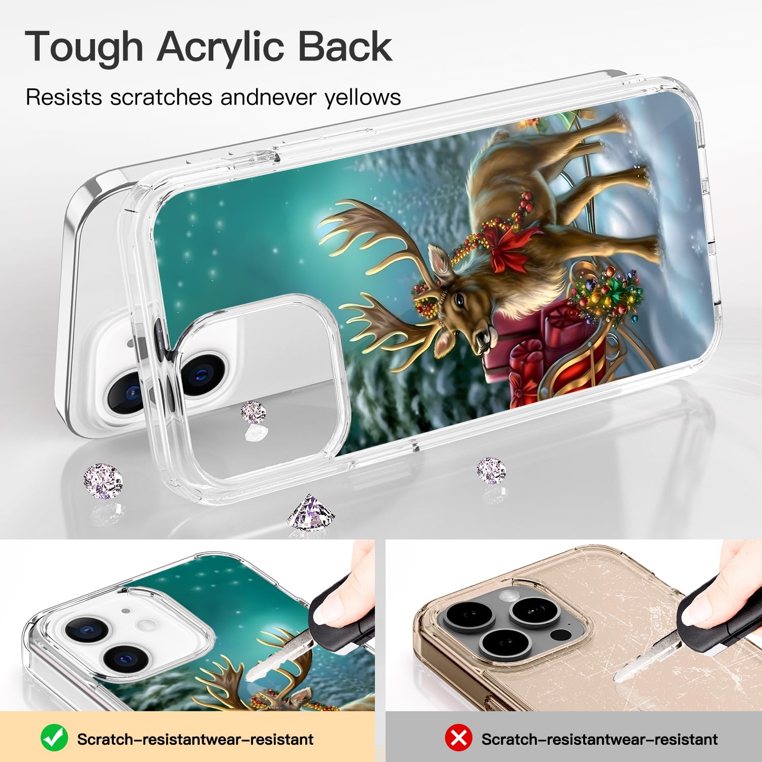Foto 4 pulgar | Funda De Teléfono Icedio Christmas Para Iphone 12/12 Pro Con Pantalla P - Venta Internacional.