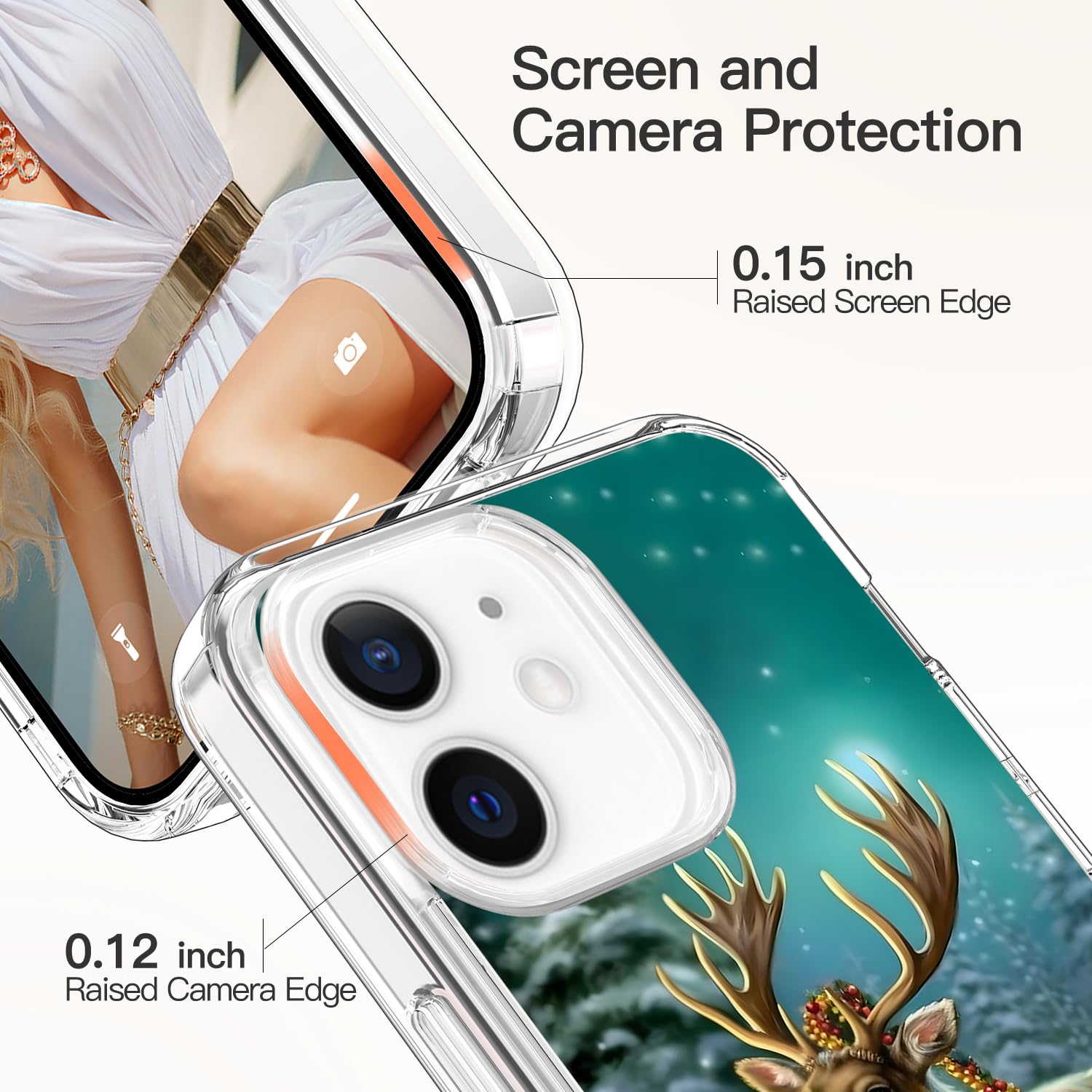 Foto 5 pulgar | Funda De Teléfono Icedio Christmas Para Iphone 12/12 Pro Con Pantalla P - Venta Internacional.