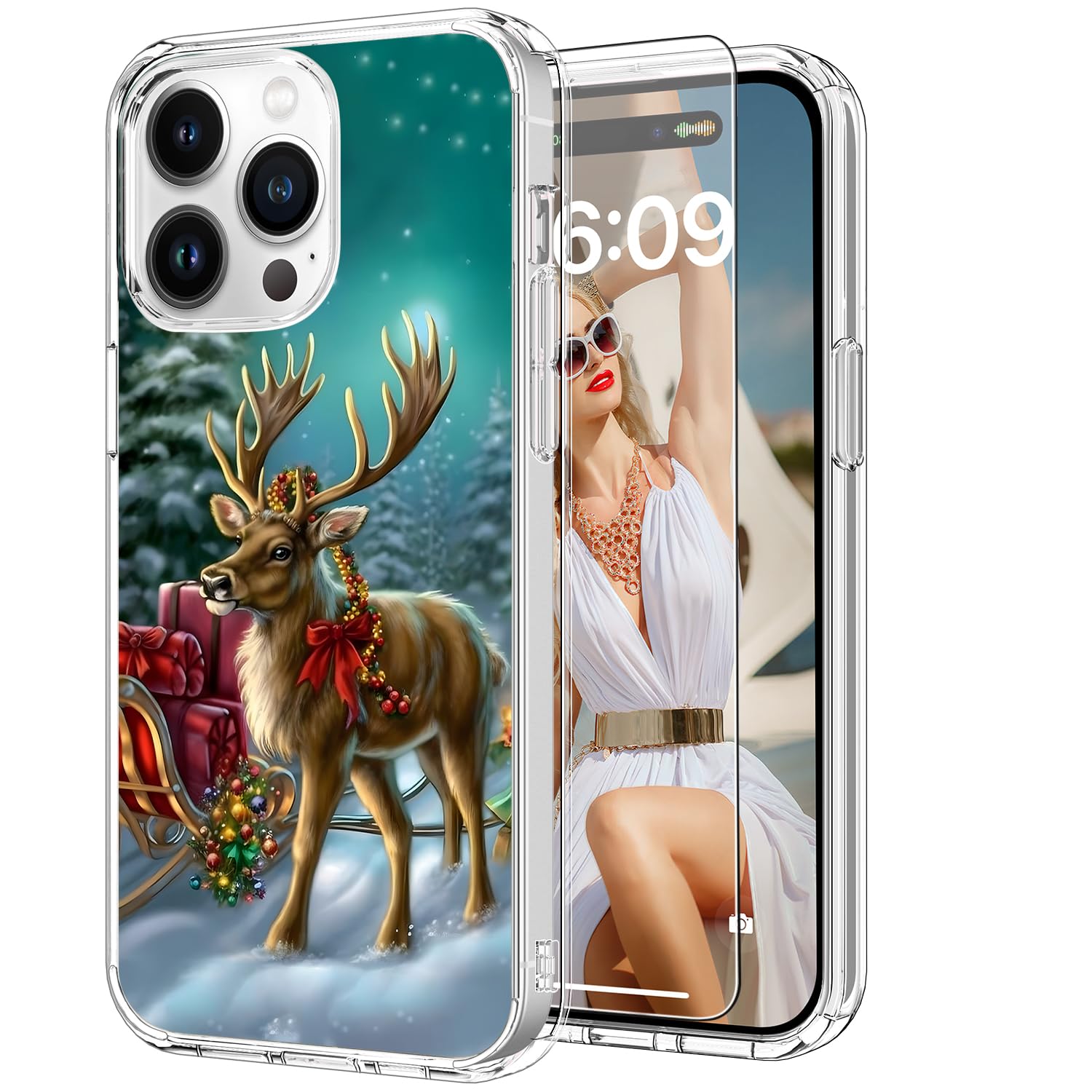Funda De Teléfono Icedio Christmas Para Iphone 13 Pro Con Puerto De Pantalla - Venta Internacional.