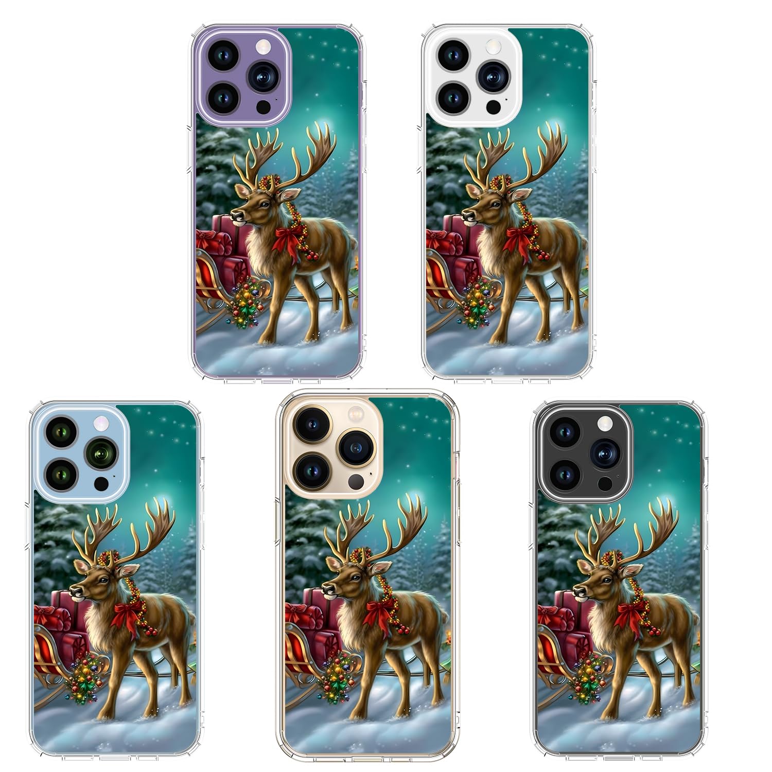 Foto 6 pulgar | Funda De Teléfono Icedio Christmas Para Iphone 13 Pro Con Puerto De Pantalla - Venta Internacional.