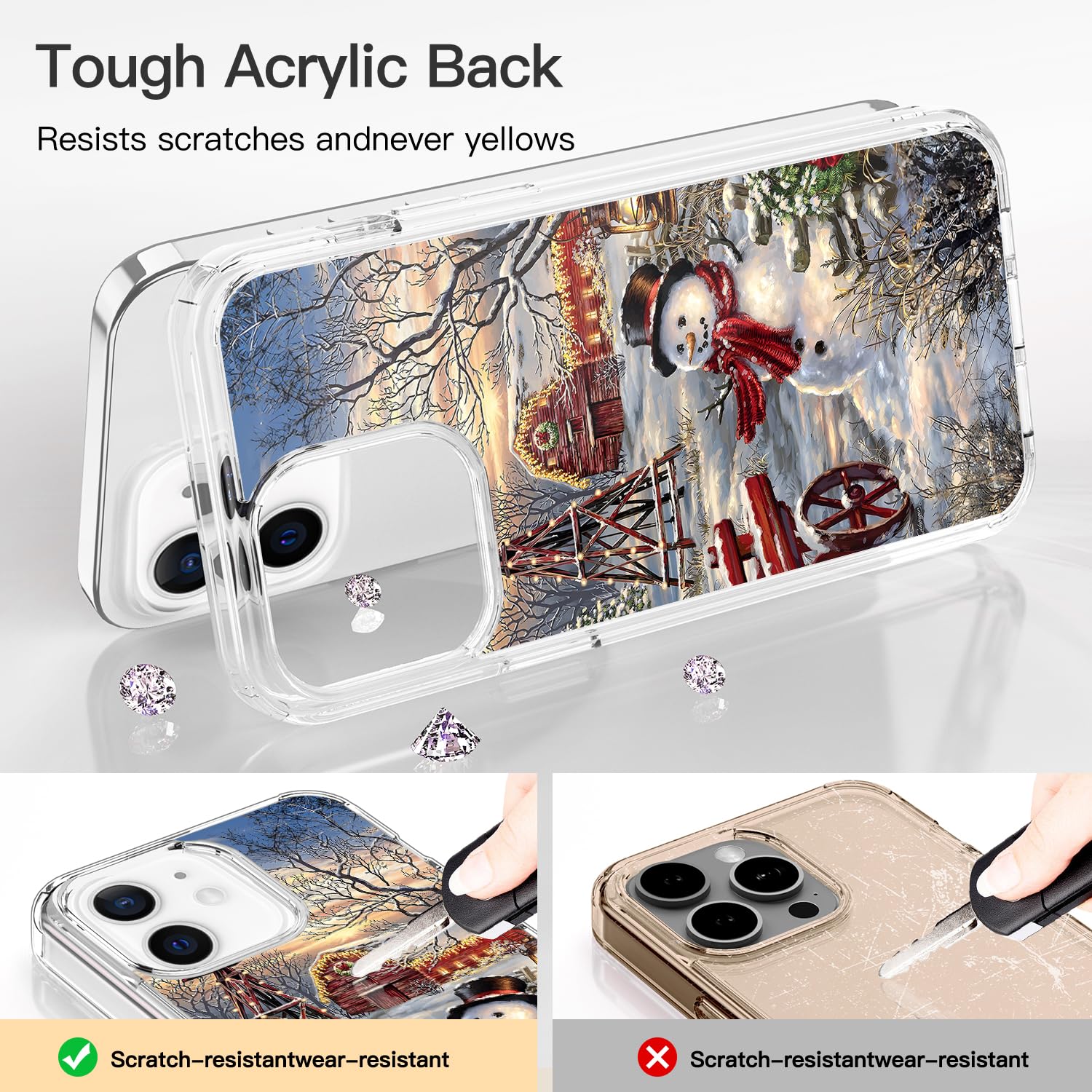 Foto 4 pulgar | Funda De Teléfono Icedio Christmas Para Iphone 12/12 Pro Con Pantalla P - Venta Internacional.