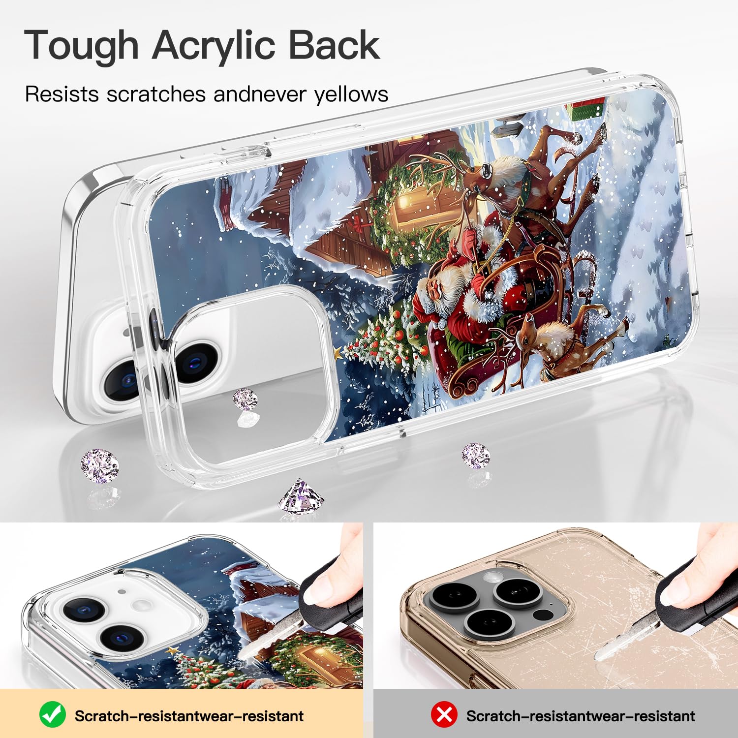 Foto 4 pulgar | Funda De Teléfono Icedio Christmas Para Iphone 12/12 Pro Con Pantalla P - Venta Internacional.