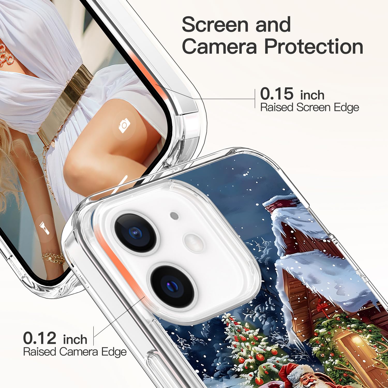 Foto 5 pulgar | Funda De Teléfono Icedio Christmas Para Iphone 12/12 Pro Con Pantalla P - Venta Internacional.