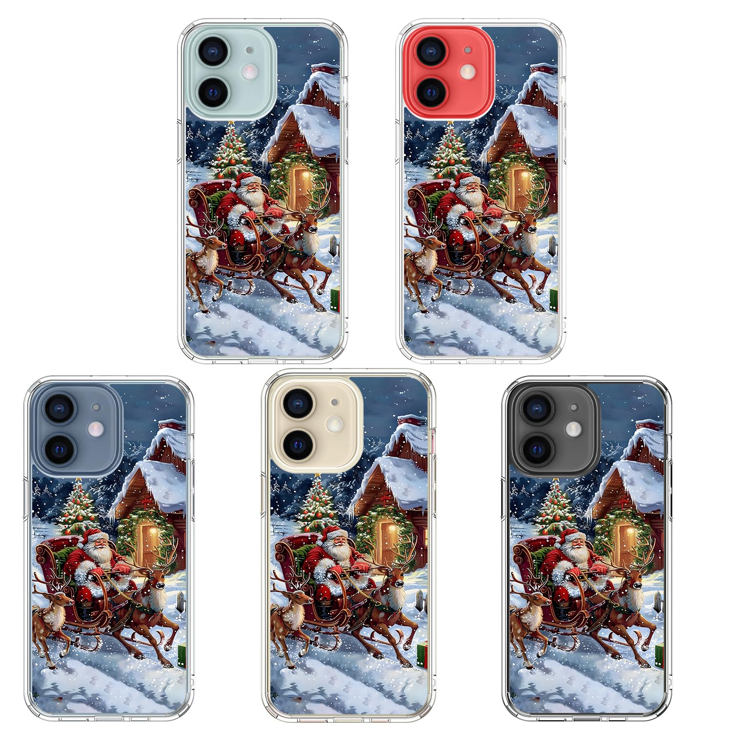Foto 6 pulgar | Funda De Teléfono Icedio Christmas Para Iphone 12/12 Pro Con Pantalla P - Venta Internacional.