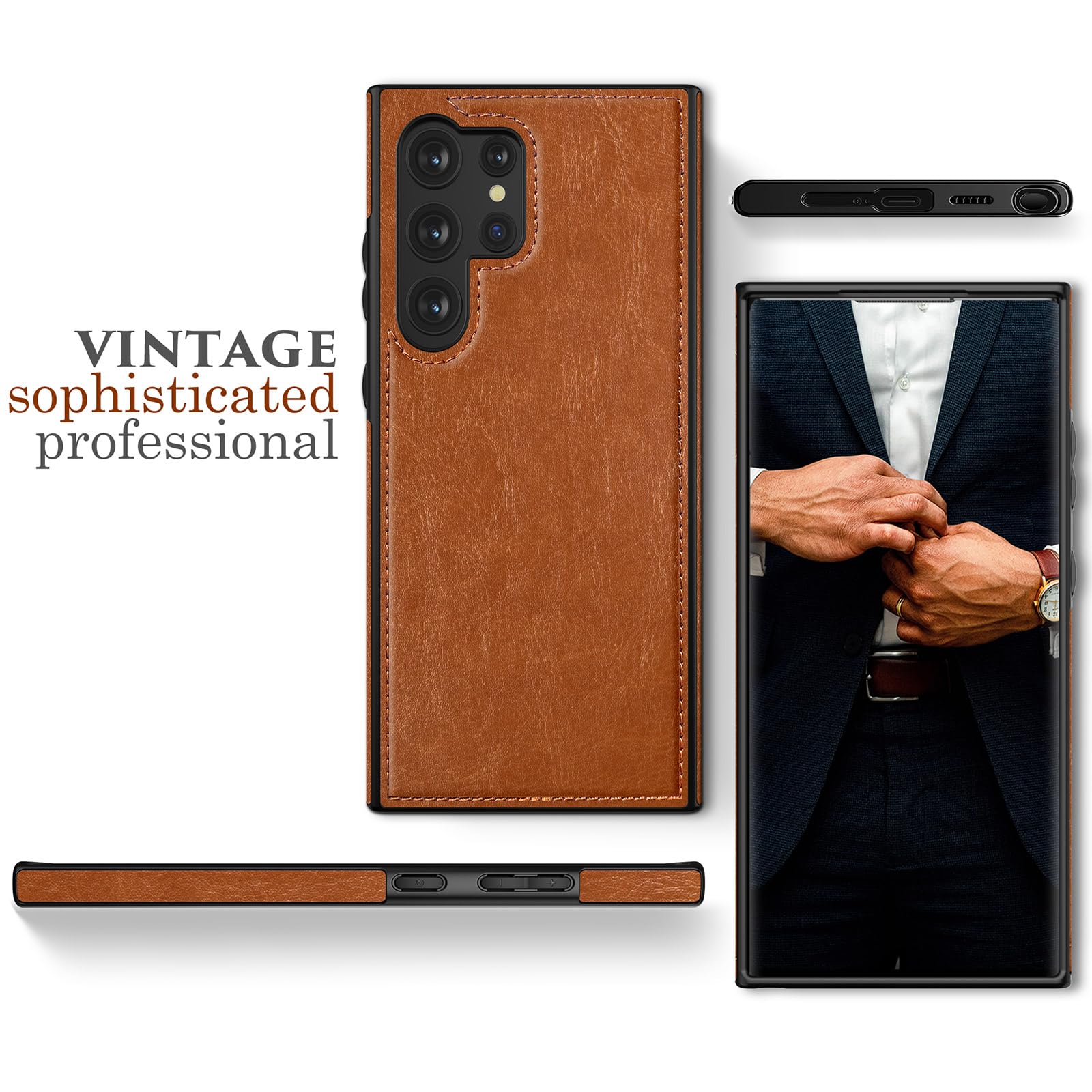 Foto 3 pulgar | Funda De Teléfono Lohasic Para Samsung Galaxy S24 Ultra 5g Pu Leathe - Venta Internacional.
