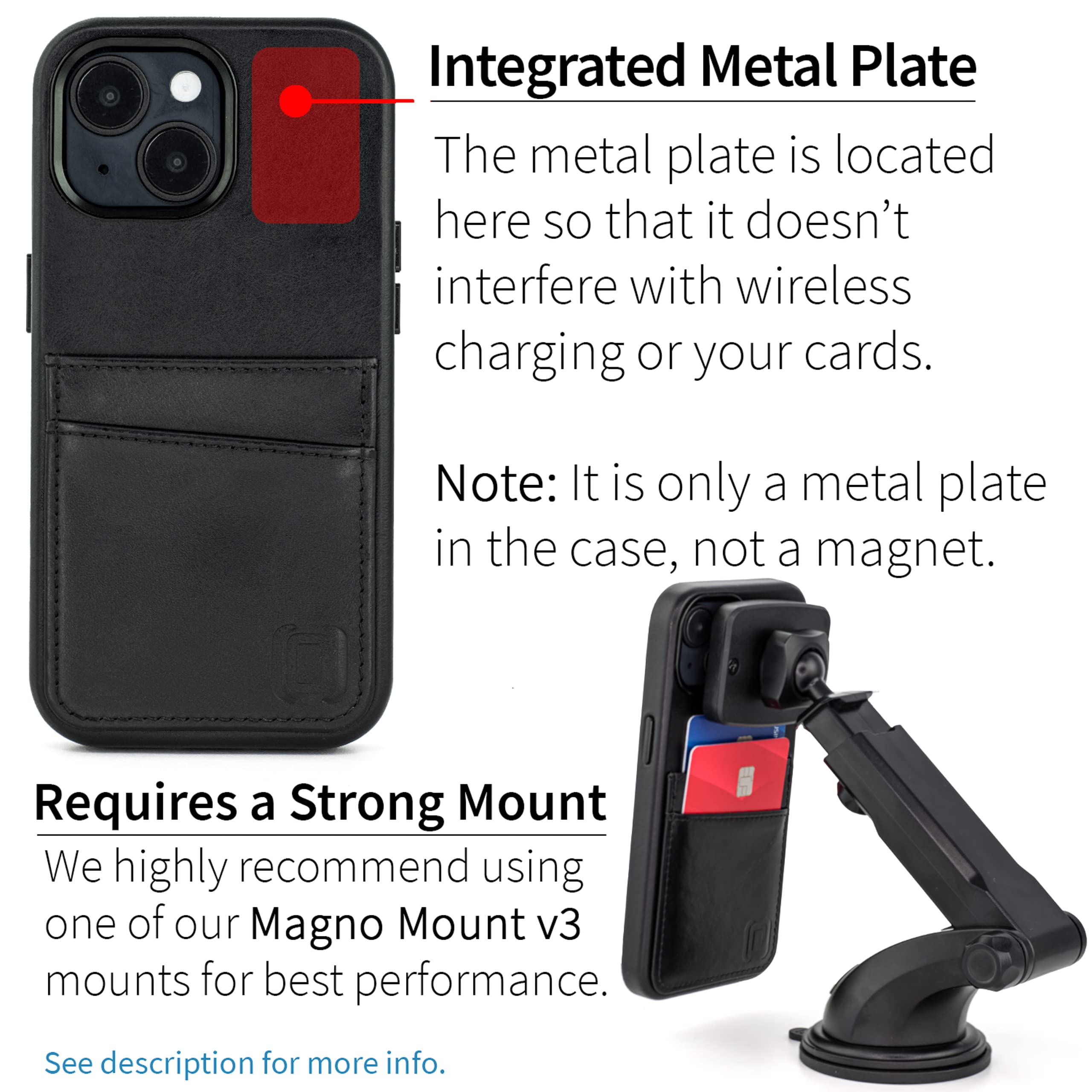 Foto 4 pulgar | Tarjetero Dockem Iphone 14 De Piel Auténtica Con Placa De Metal - Venta Internacional.