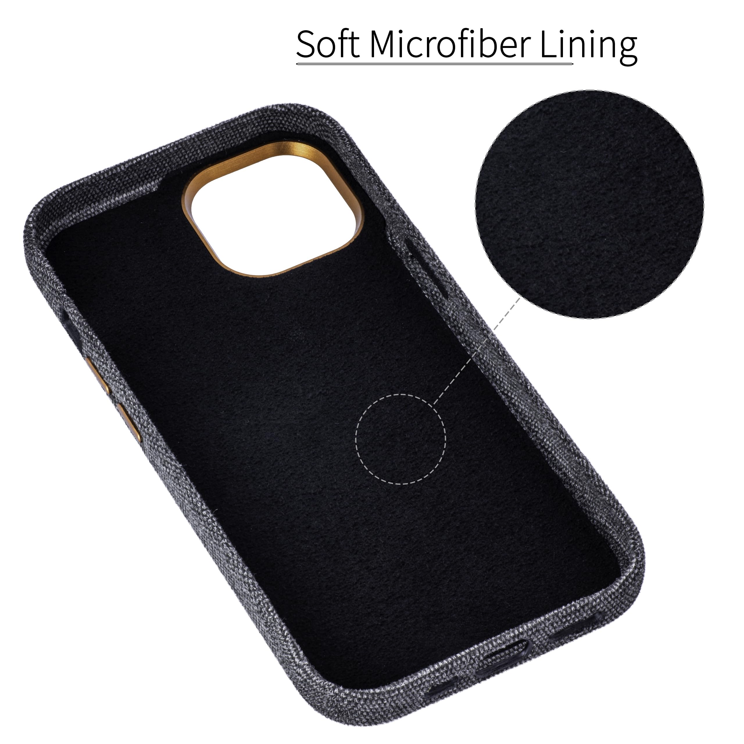 Foto 6 | Tarjetero De Tela Dockem Para Iphone 15 Con Cartera De Piel Gris - Venta Internacional.